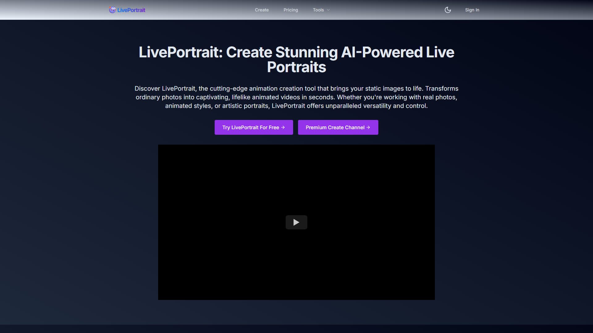 LivePortrait product screenshot