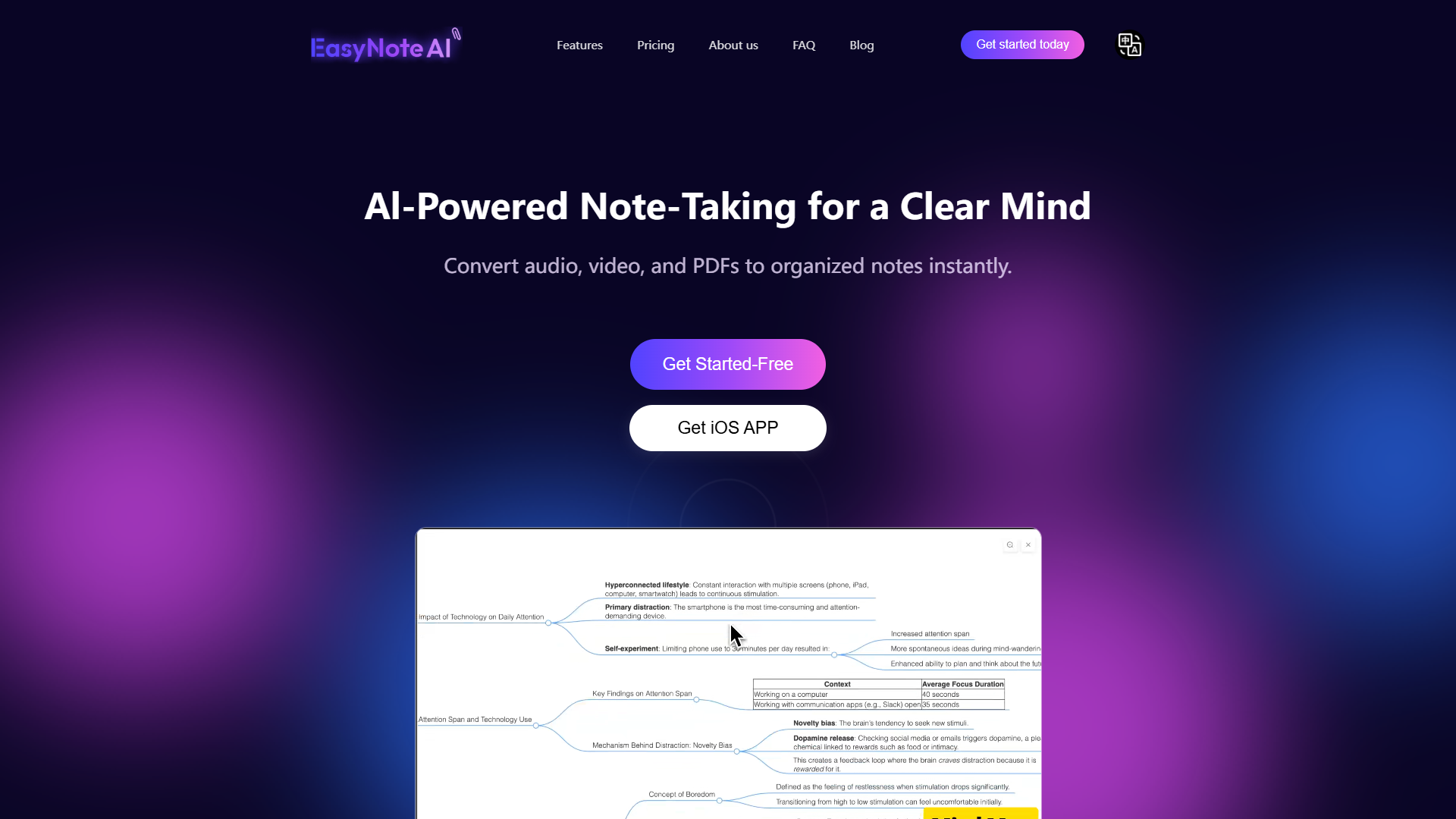 EasyNoteAI product screenshot