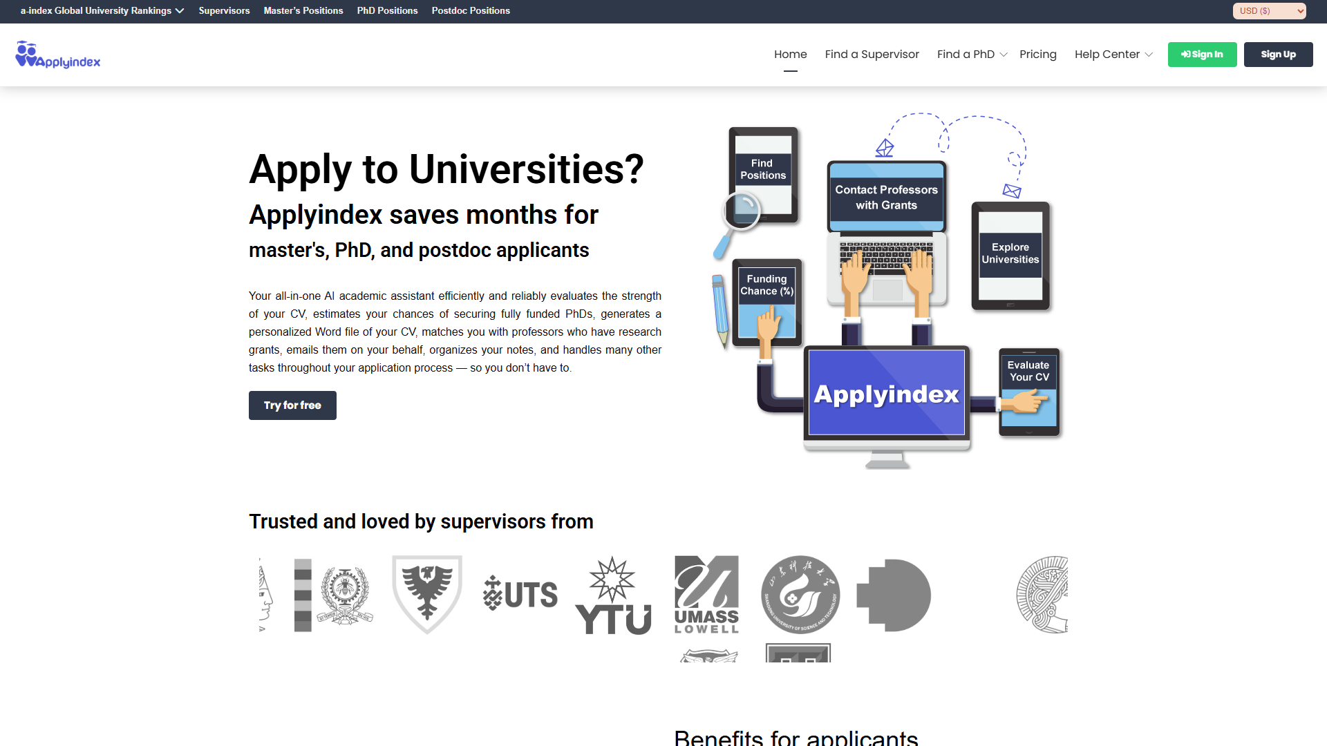 Applyindex product screenshot