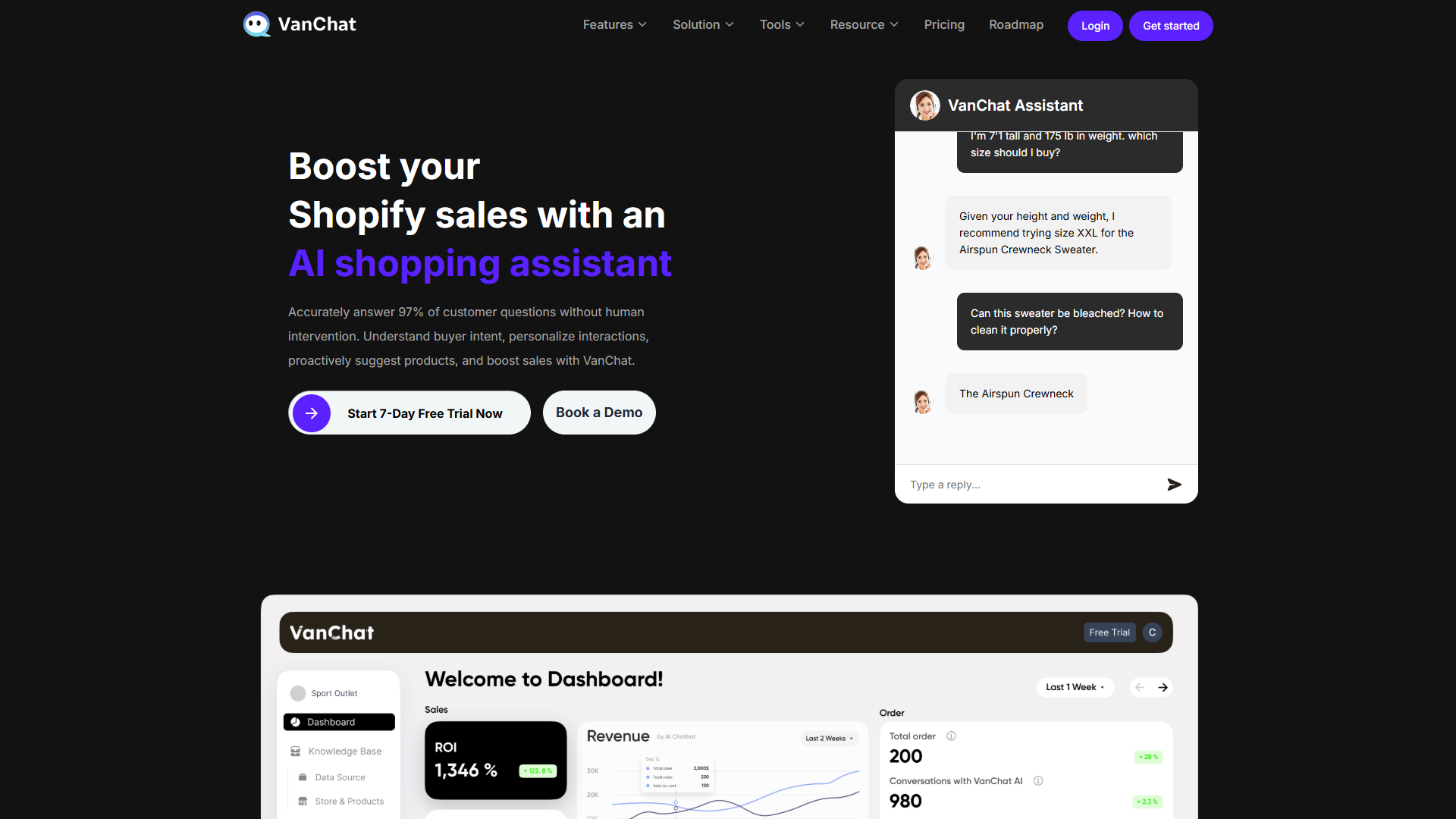 VanChat product screenshot