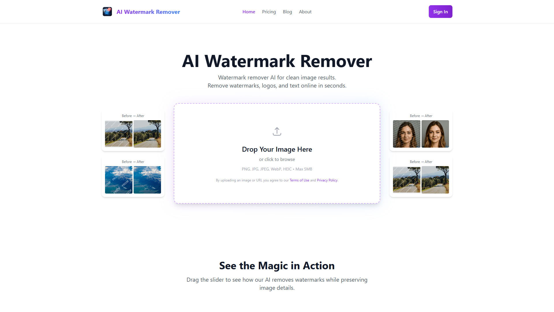 AI Watermark Remover product screenshot