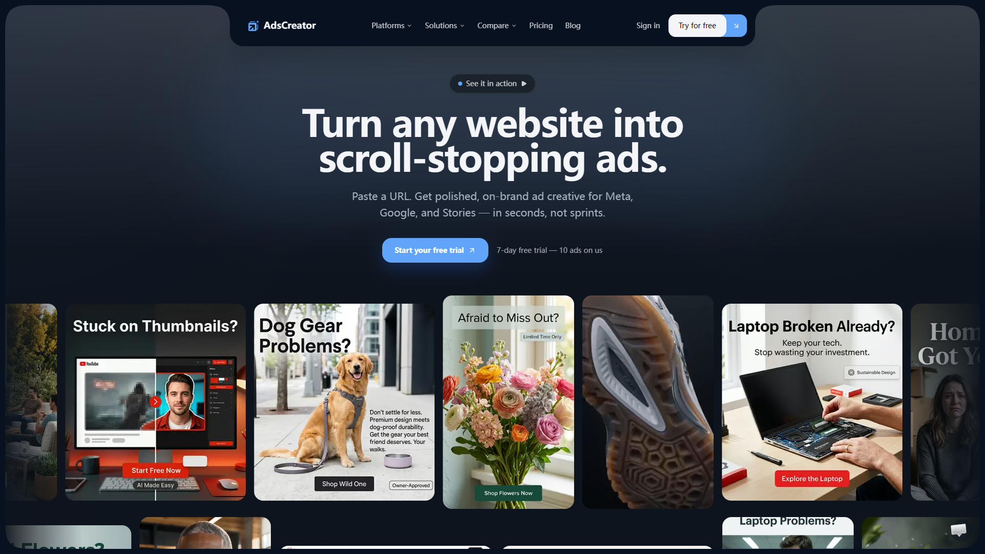 AdsCreator product screenshot