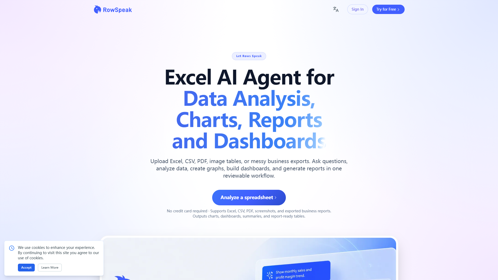 RowSpeak product screenshot