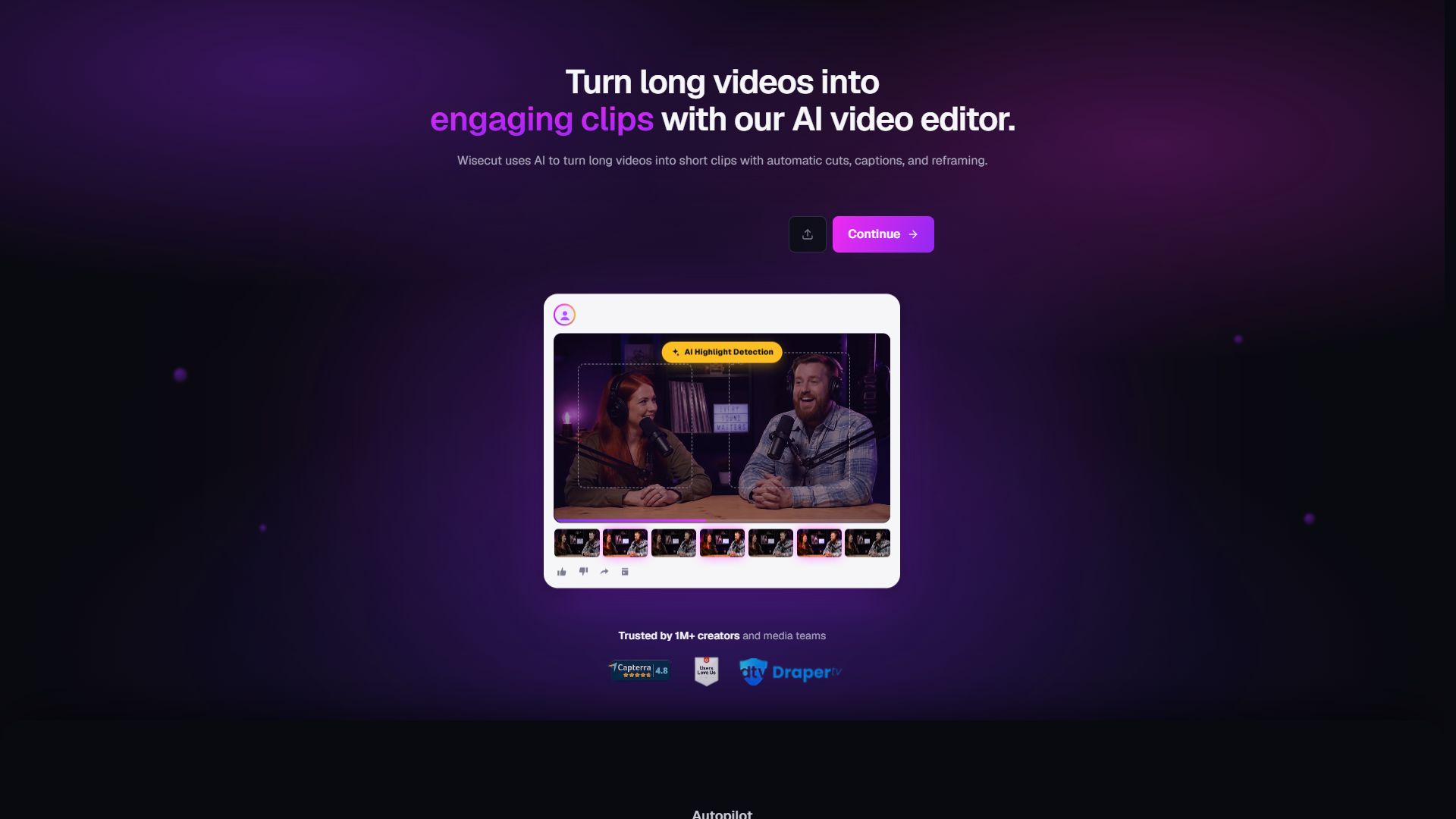 Wisecut product screenshot