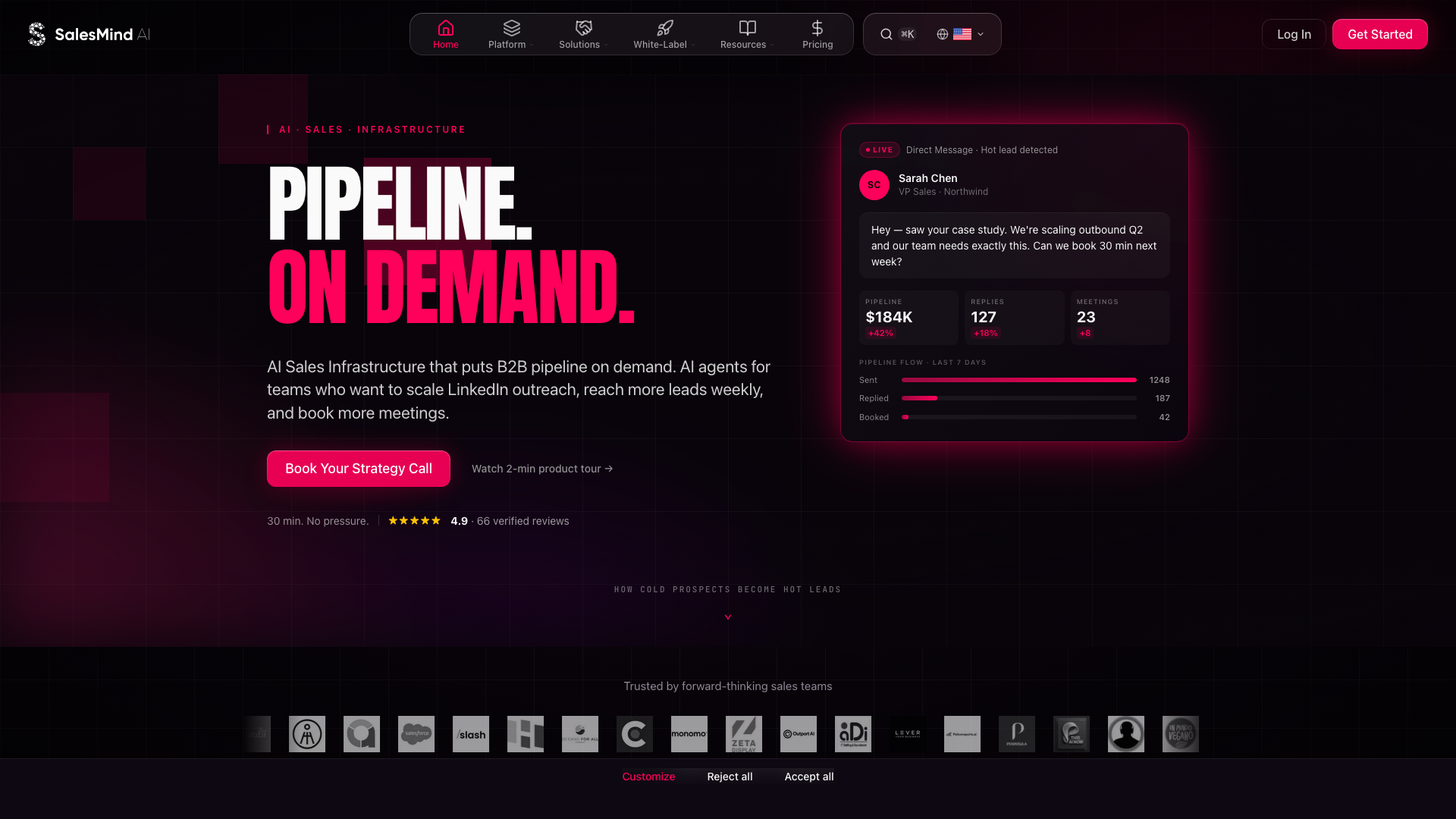 SalesMind product screenshot