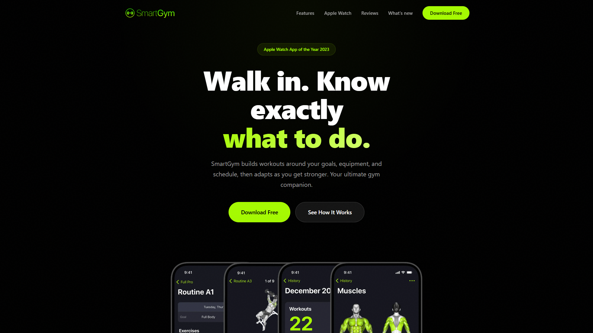 SmartGym product screenshot