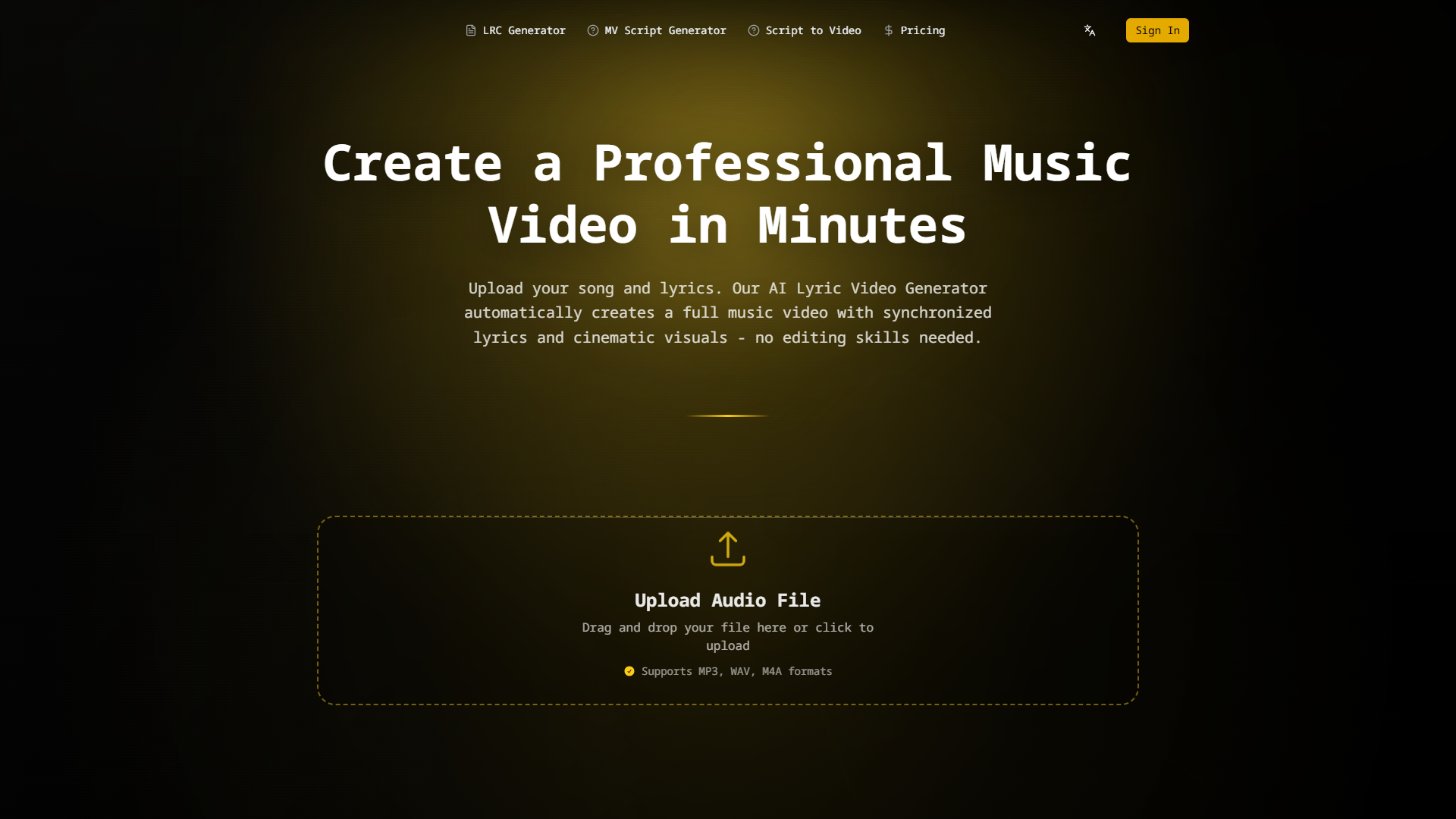 GetLyricVideo product screenshot