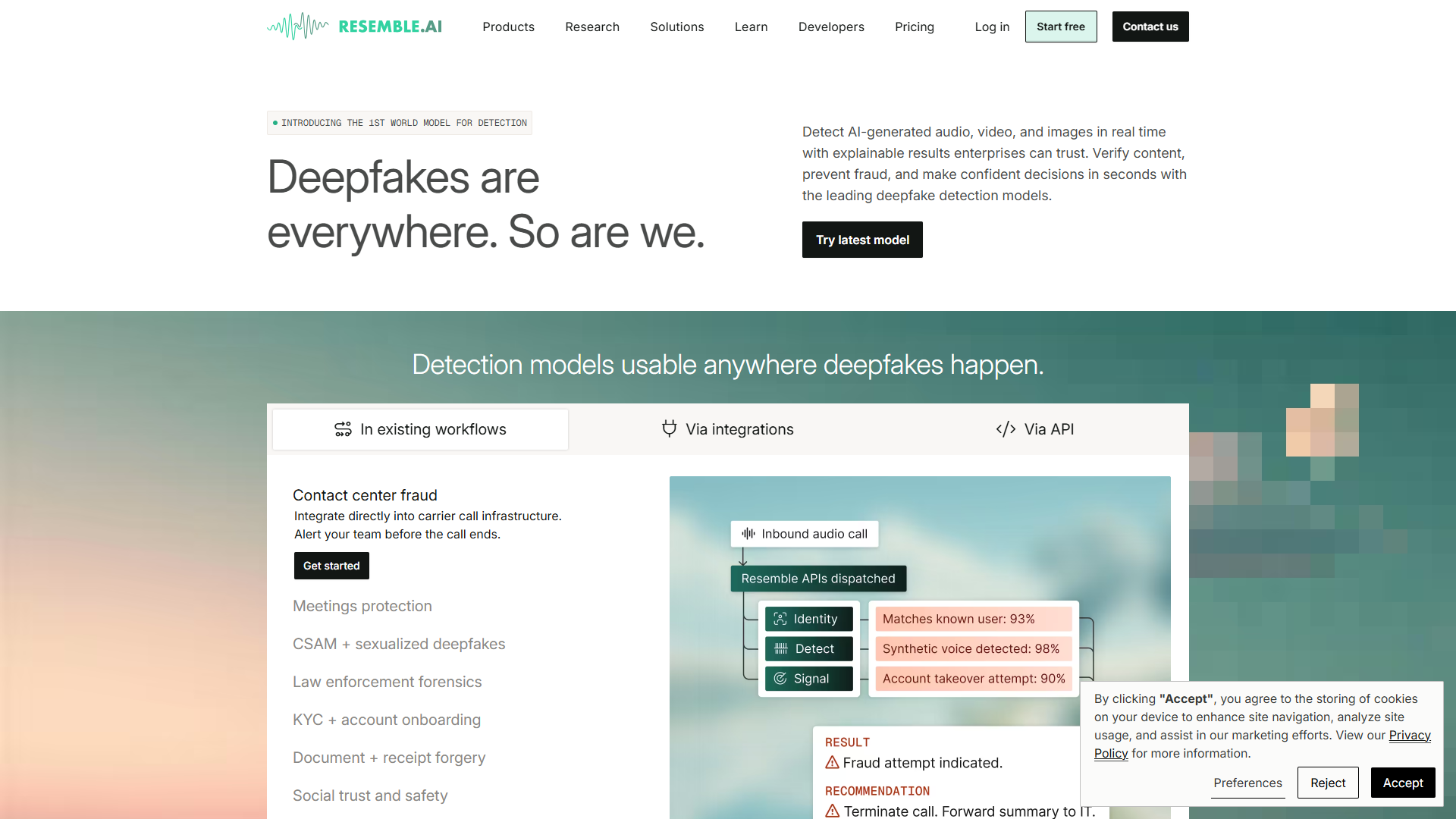 Resemble AI product screenshot