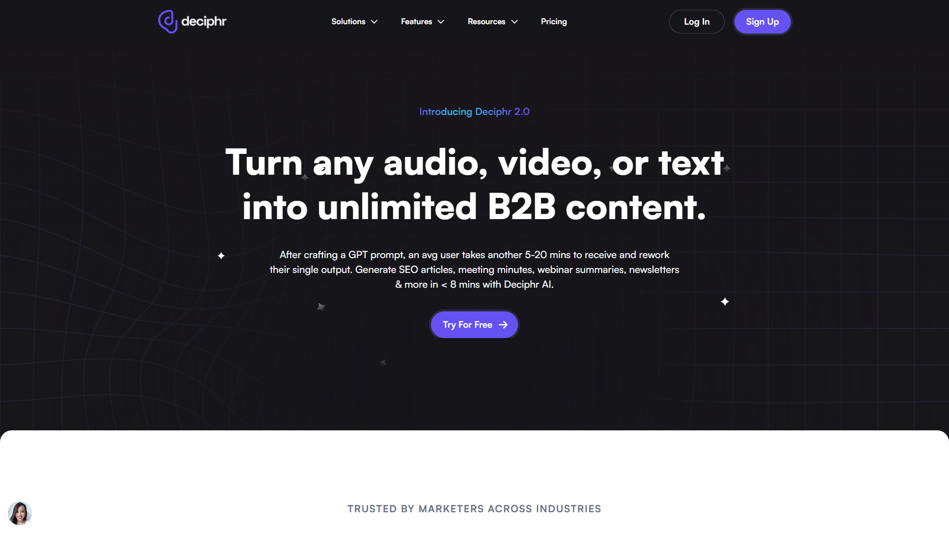 Deciphr product screenshot