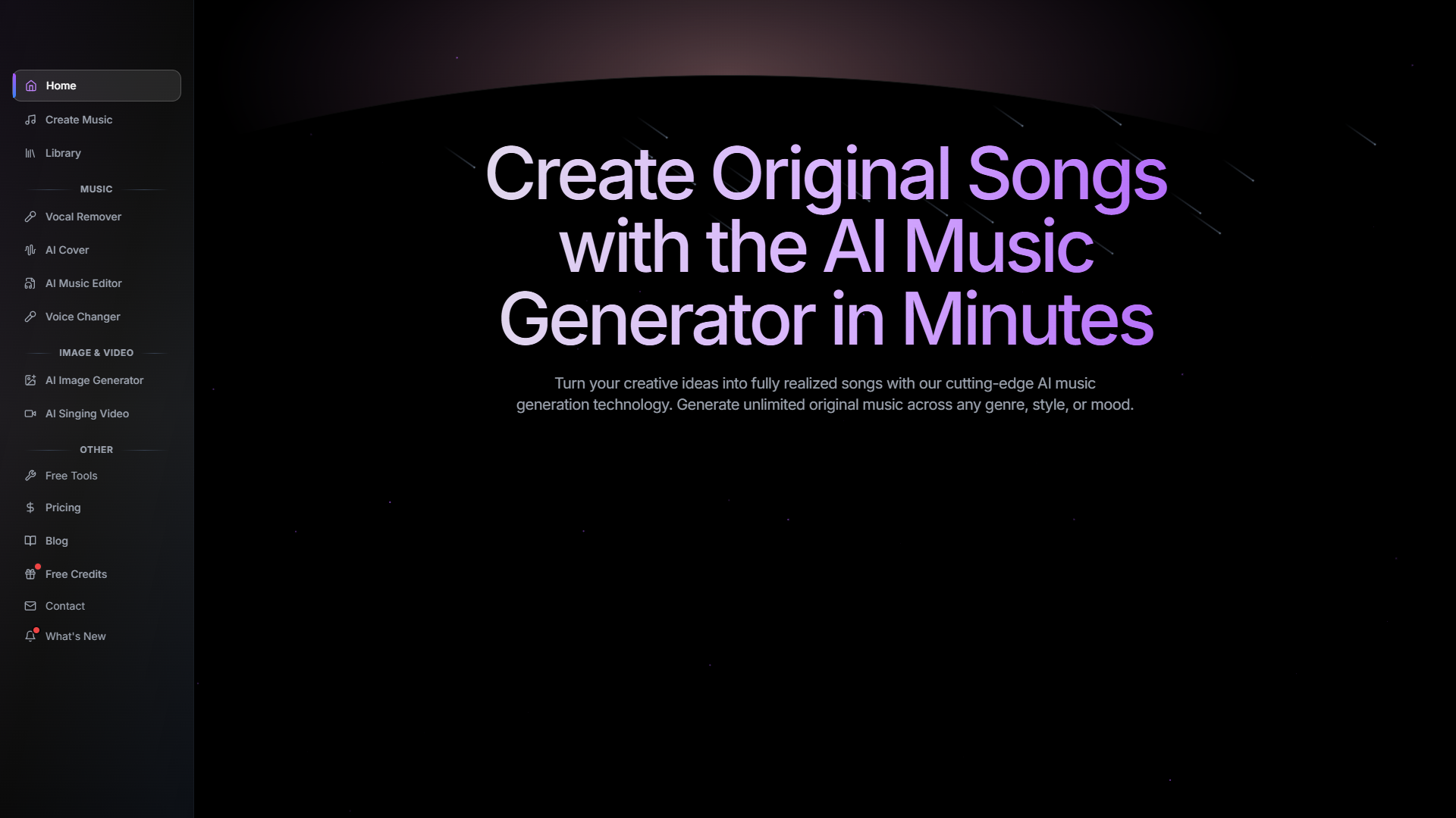 Music Generator AI product screenshot