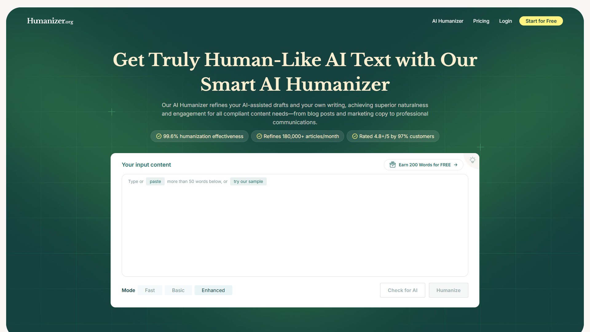 Humanizer product screenshot