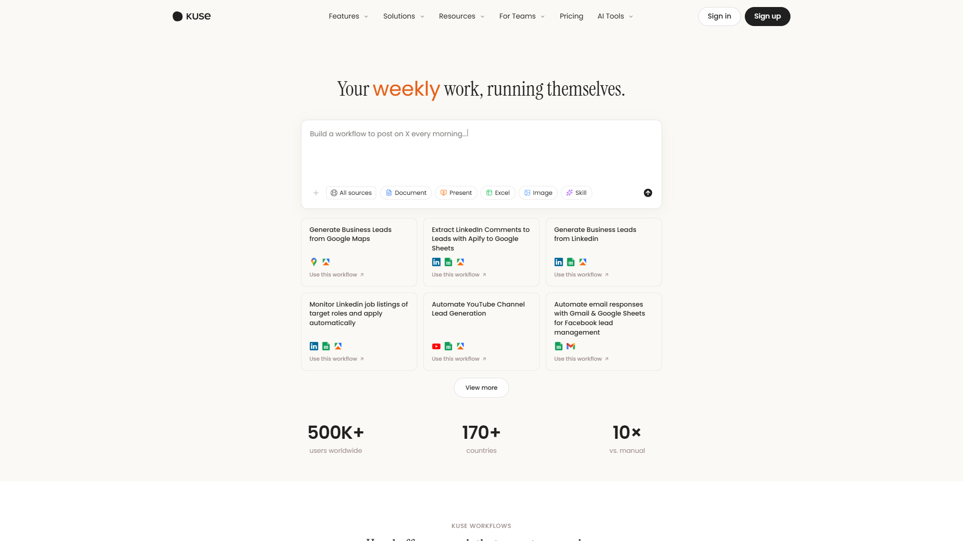 Kuse product screenshot