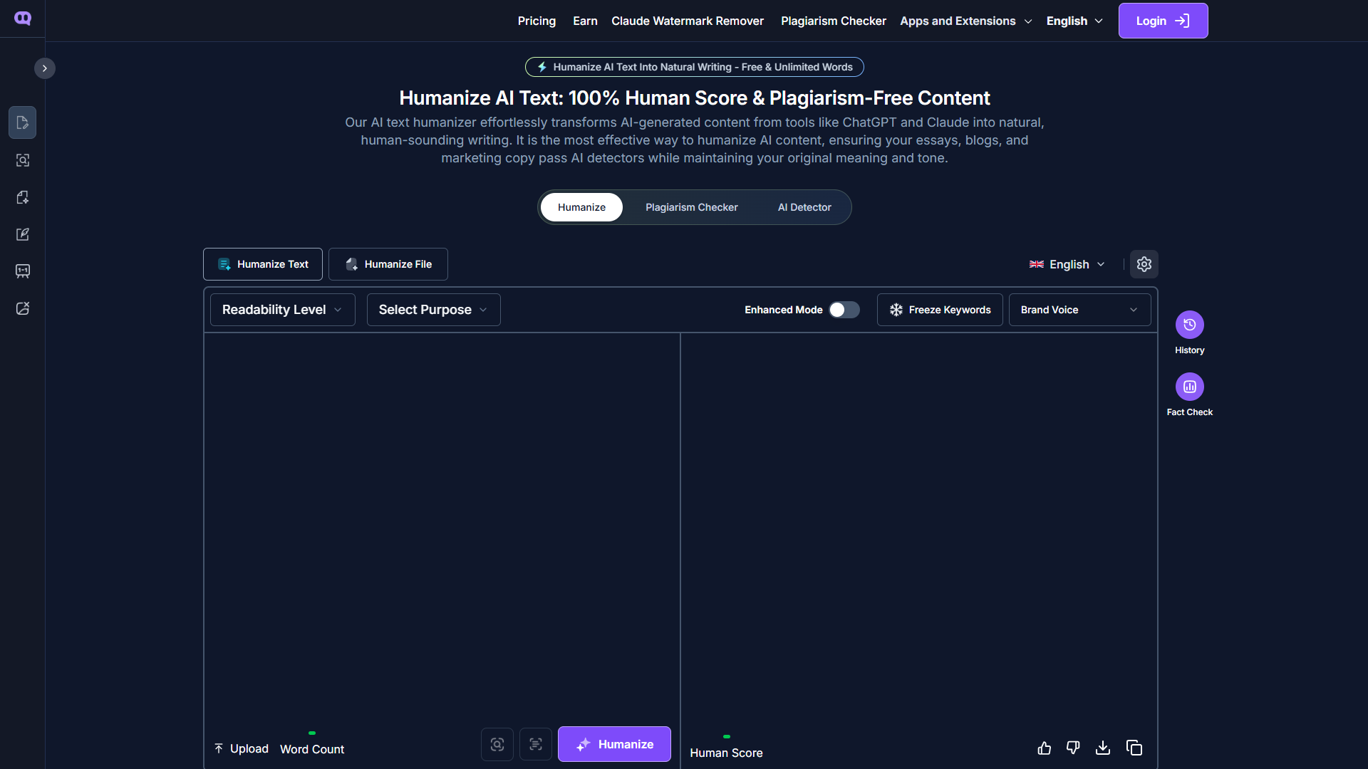 Humanize AI Text product screenshot