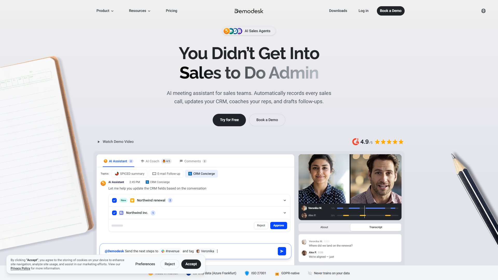 DemoDesk product screenshot