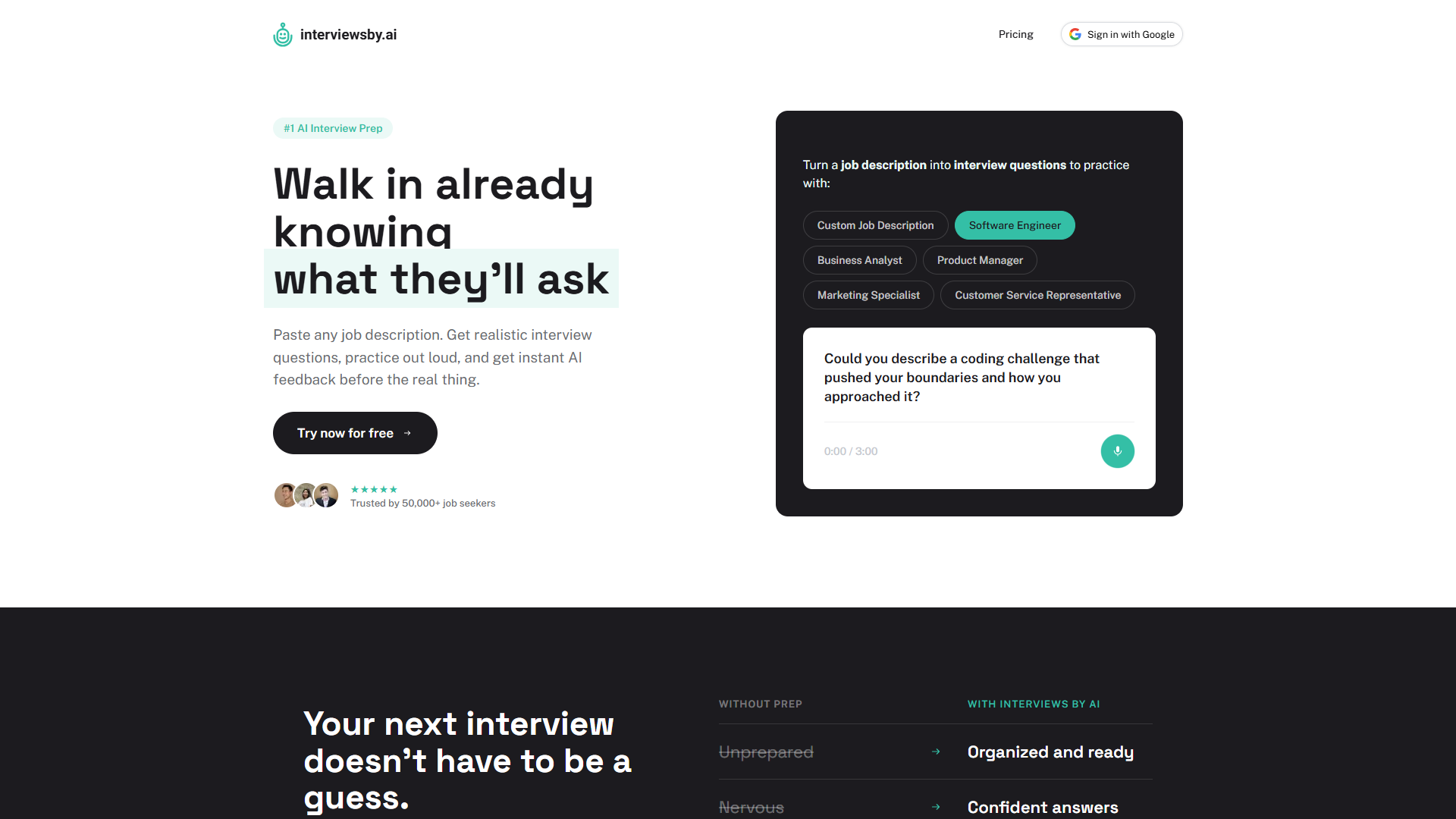Interviews By AI product screenshot