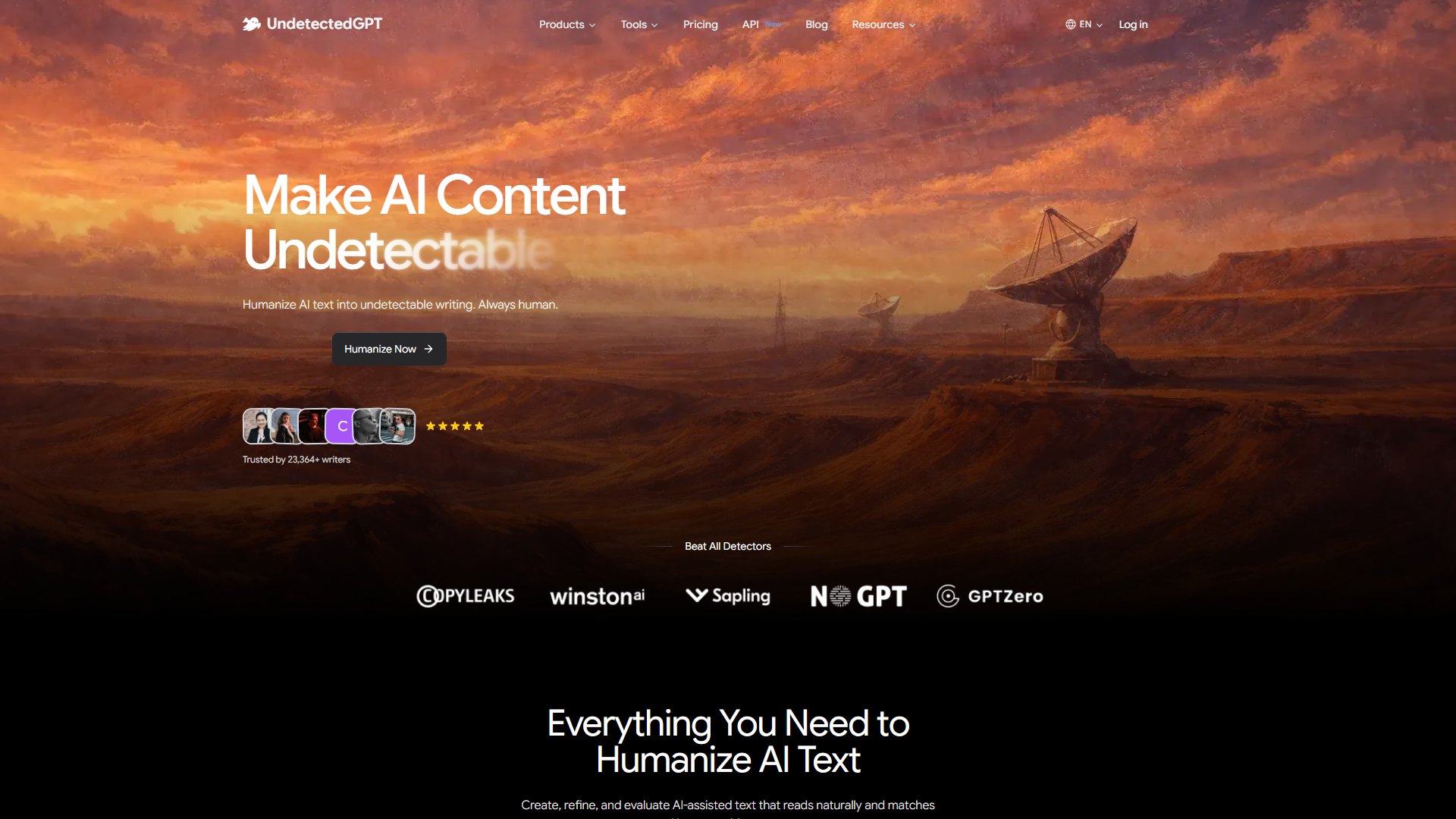 UndetectGPT product screenshot