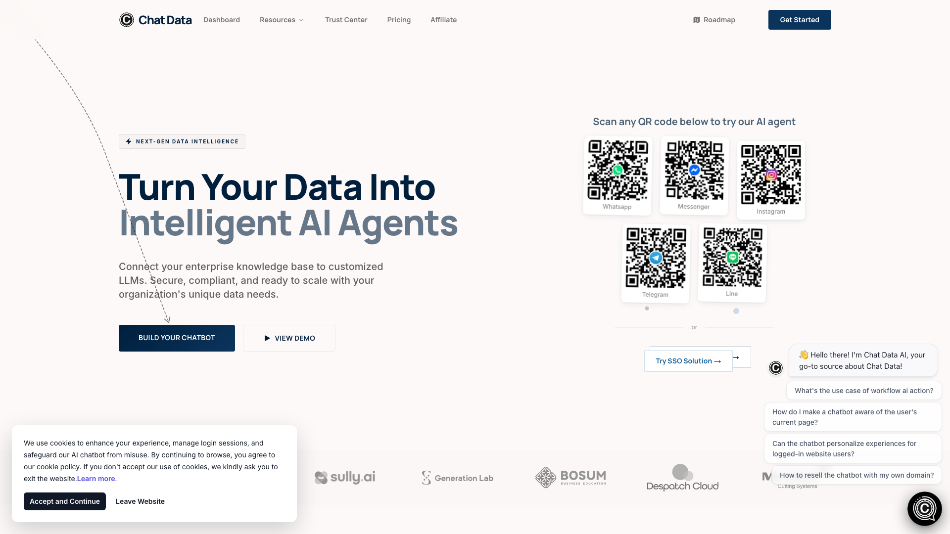 Chat Data product screenshot