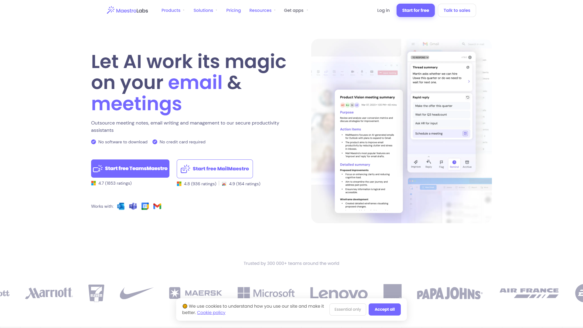 Maestro Labs product screenshot