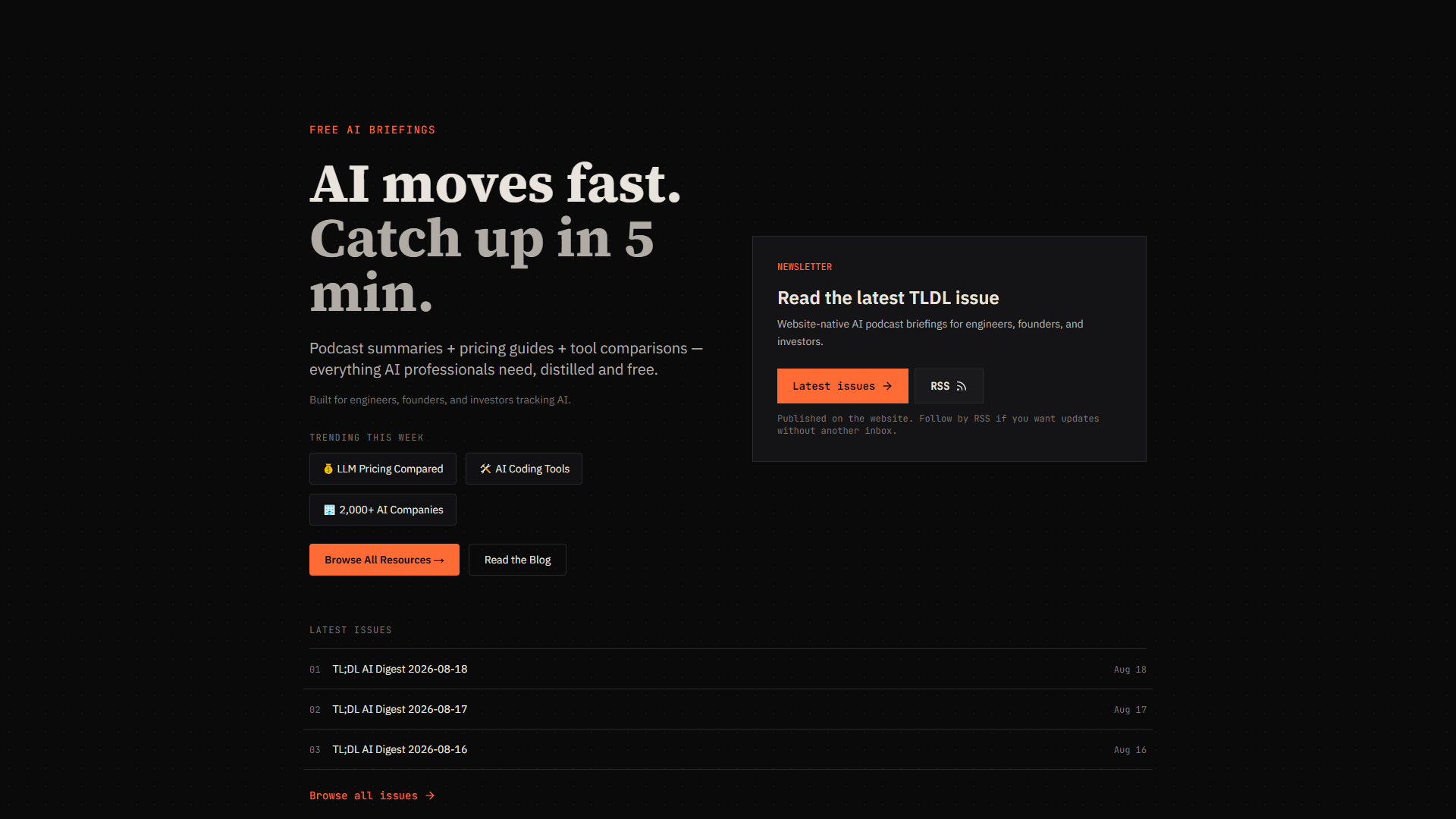 TLDL product screenshot