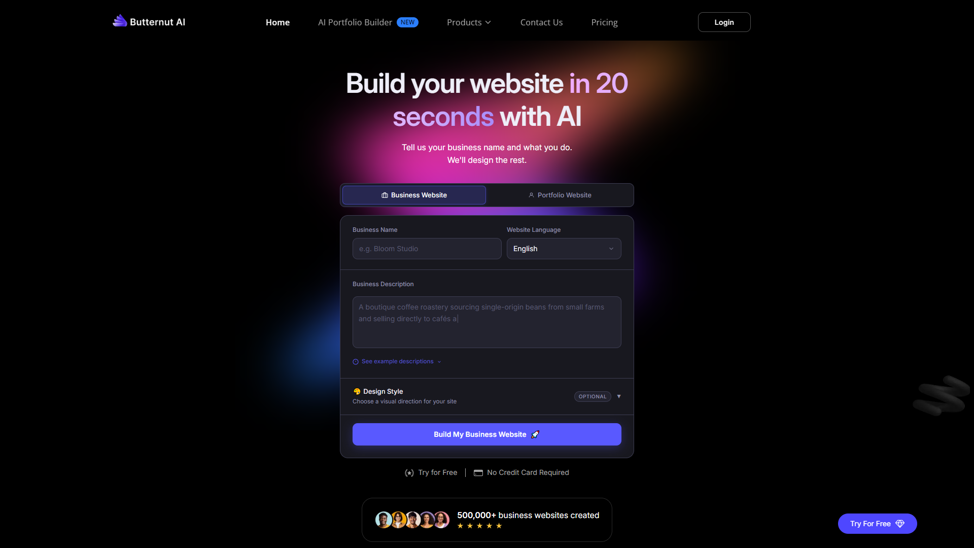 Butternut AI product screenshot