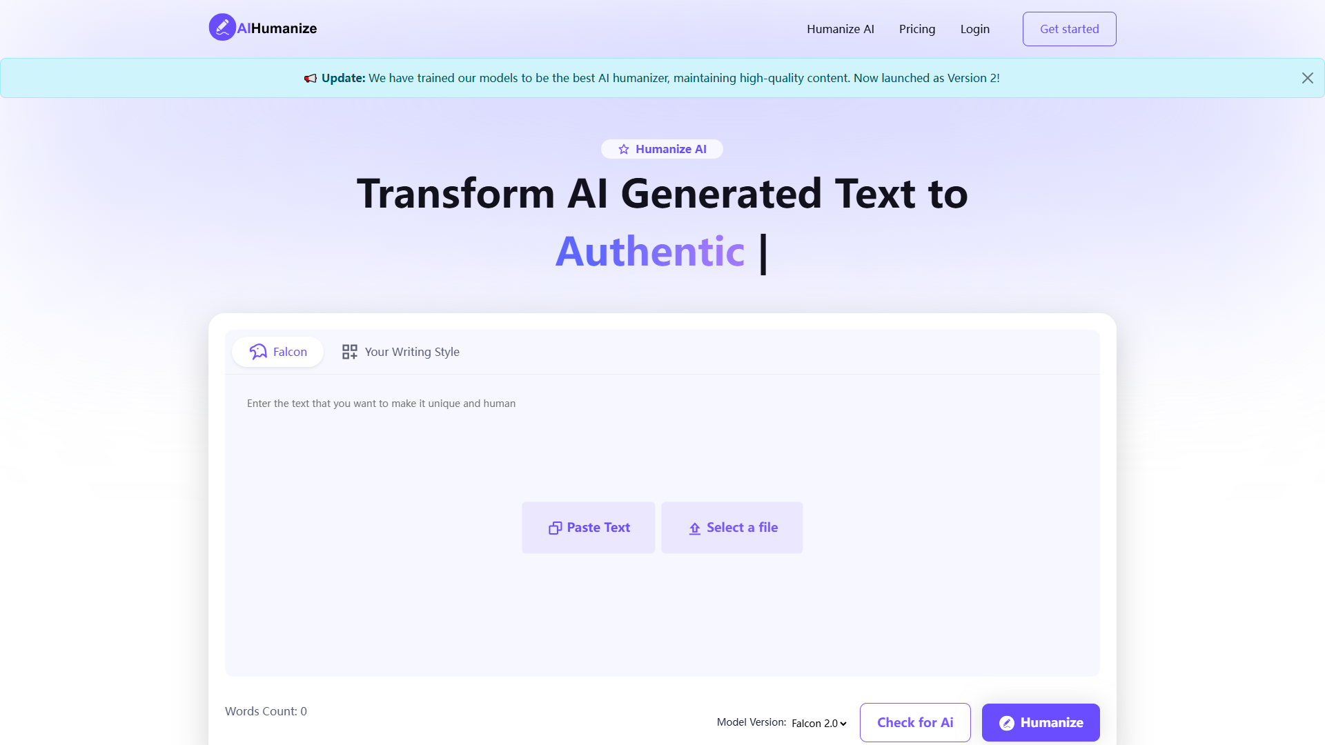 AI Humanize product screenshot