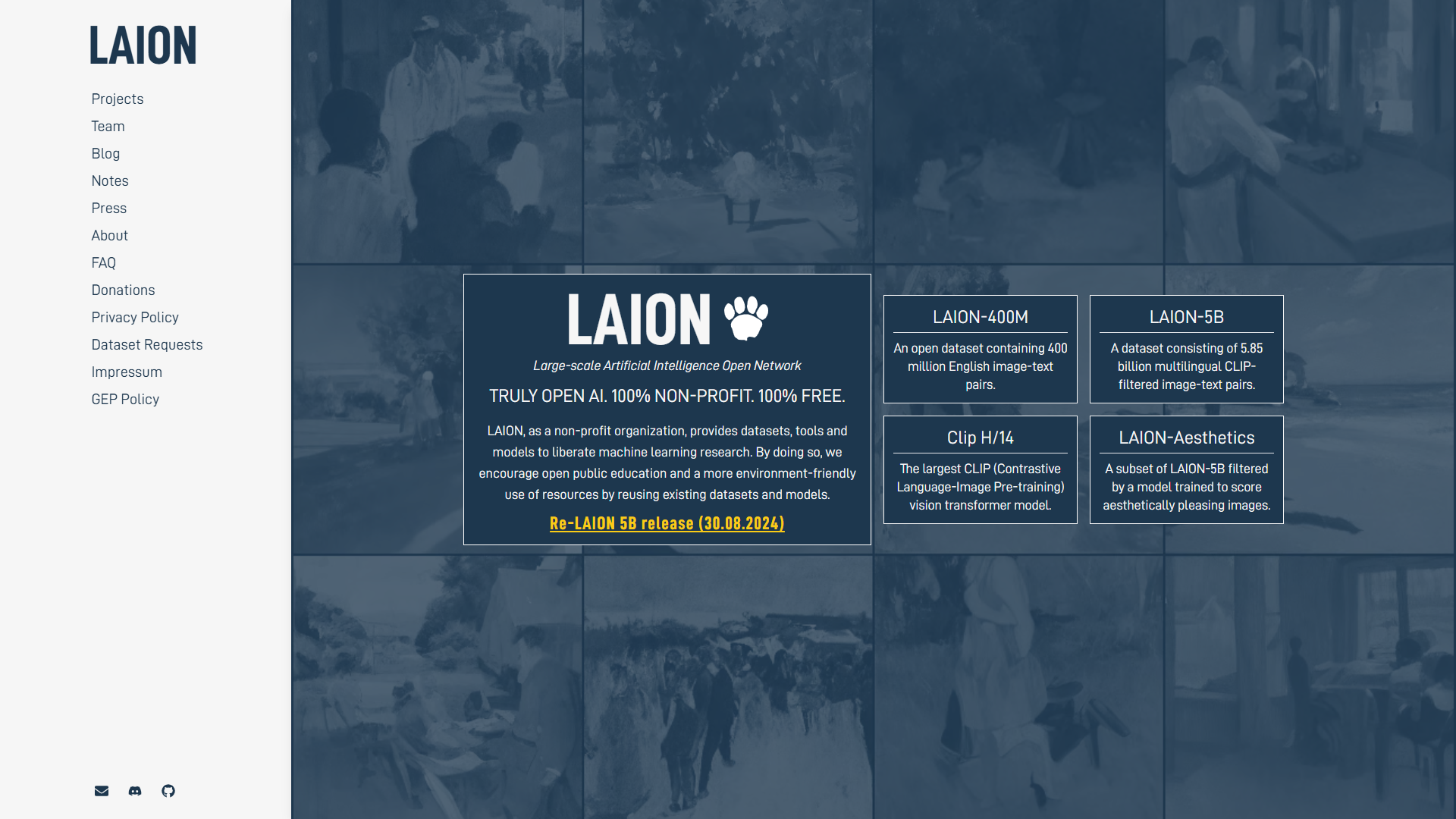 LAION product screenshot