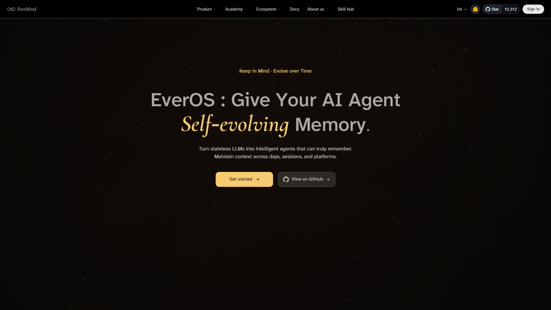 Evermind product screenshot