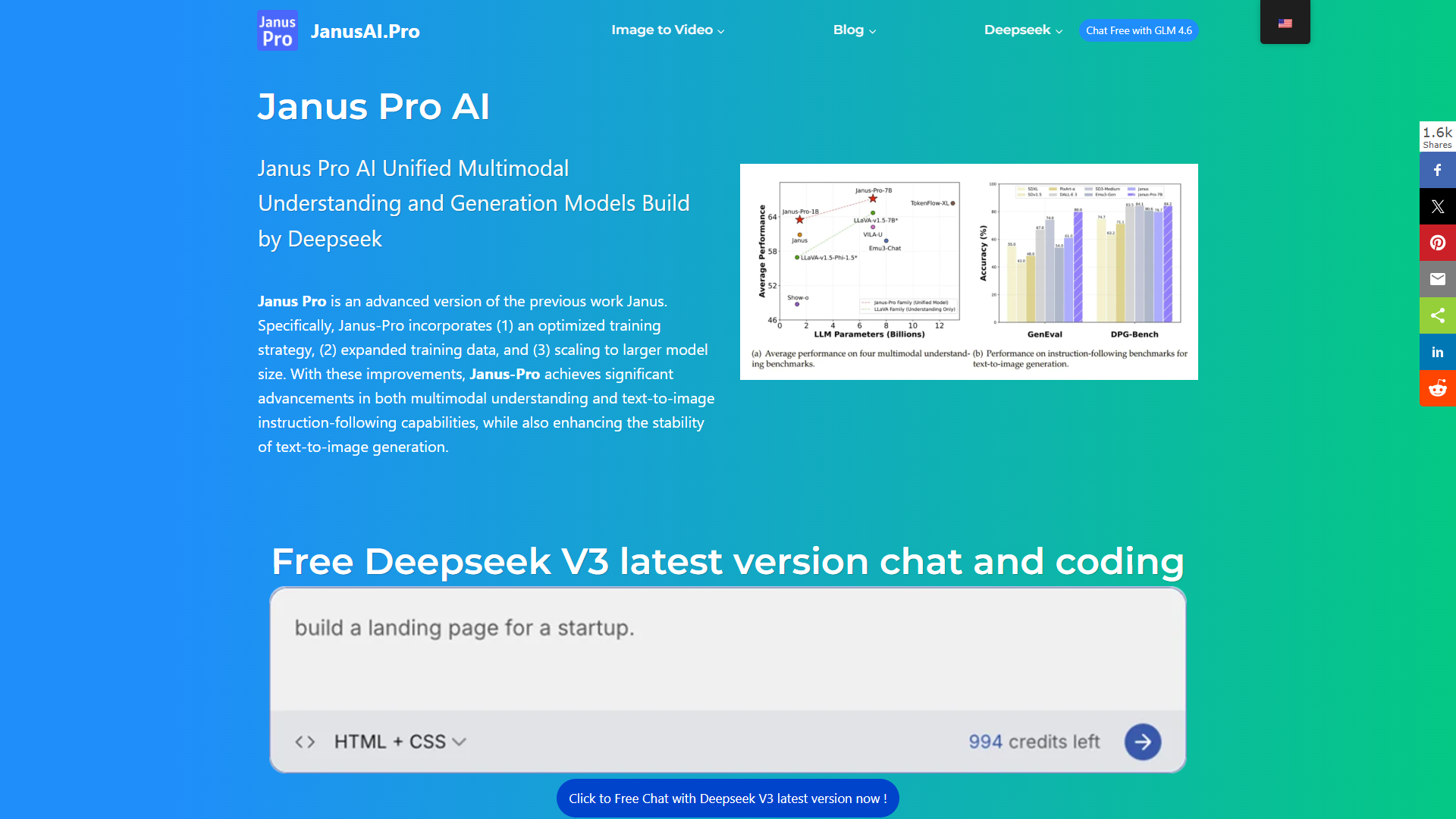 Janus Pro AI product screenshot