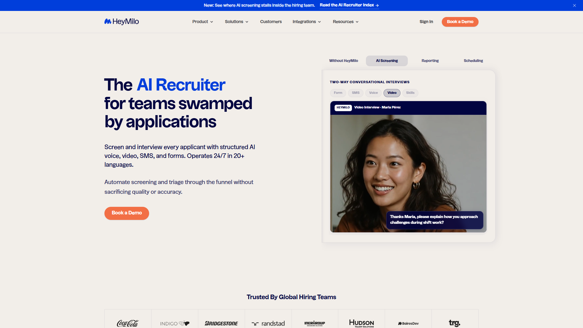 HeyMilo product screenshot