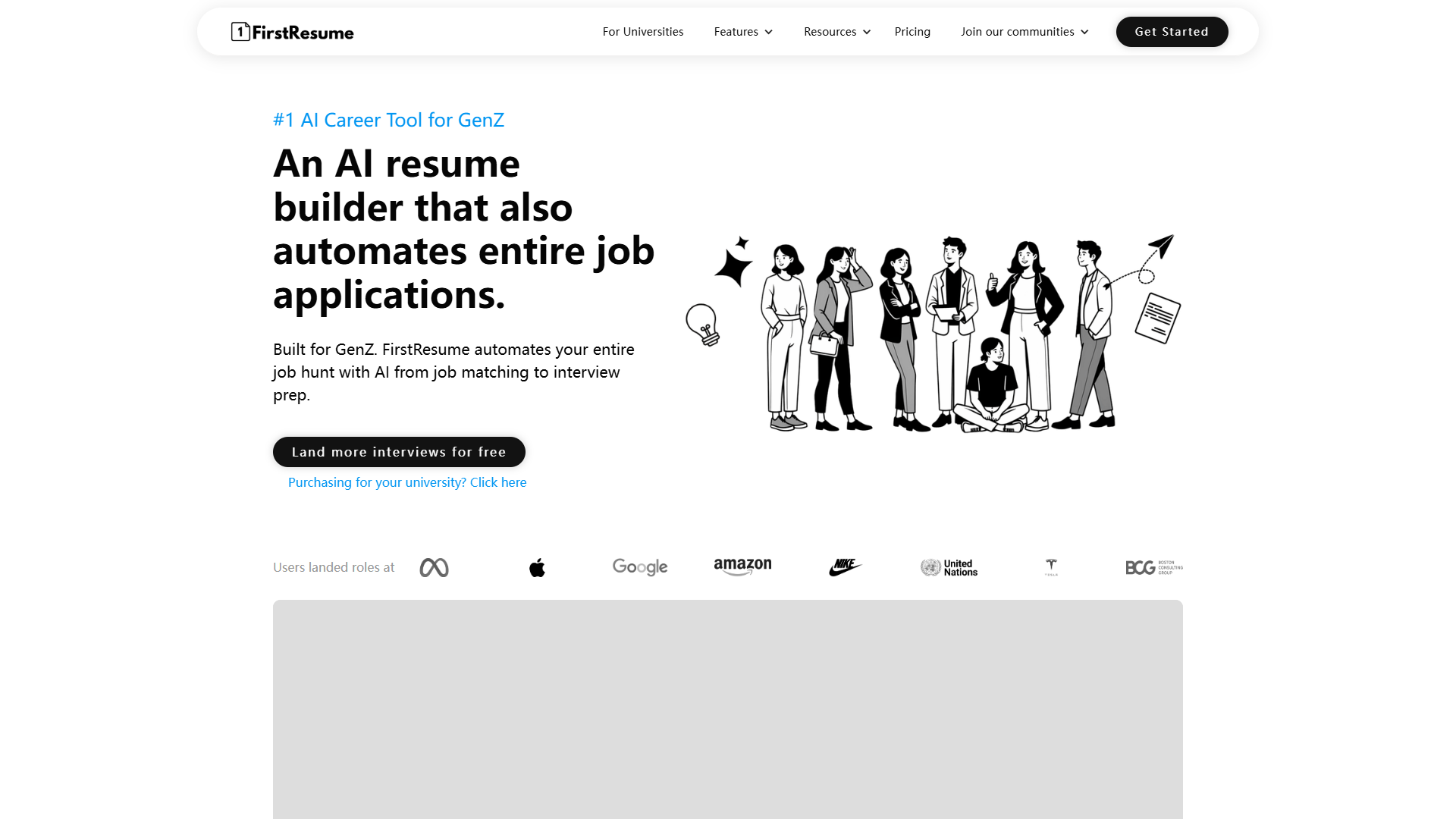 FirstResume product screenshot