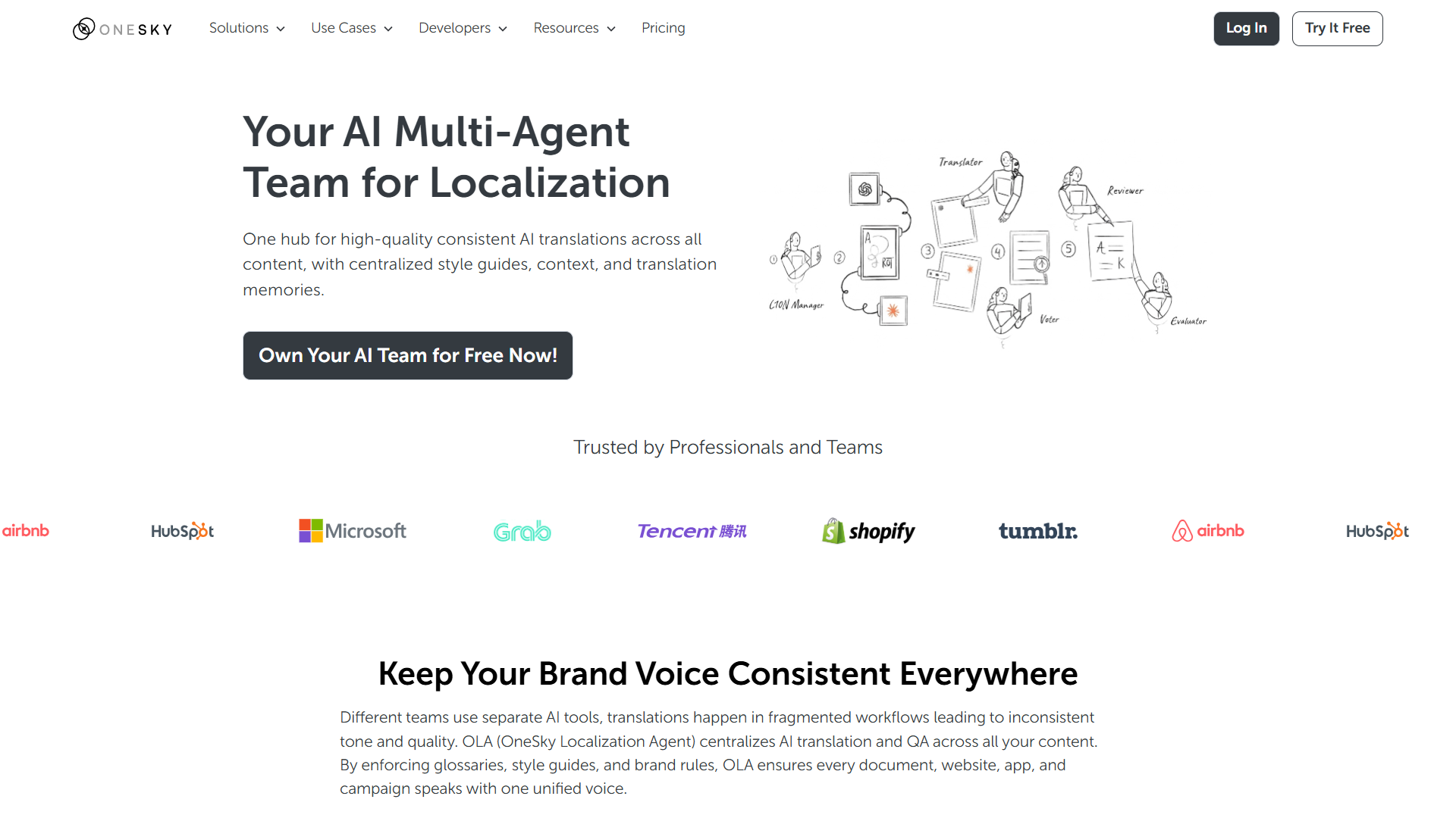 OneSky product screenshot