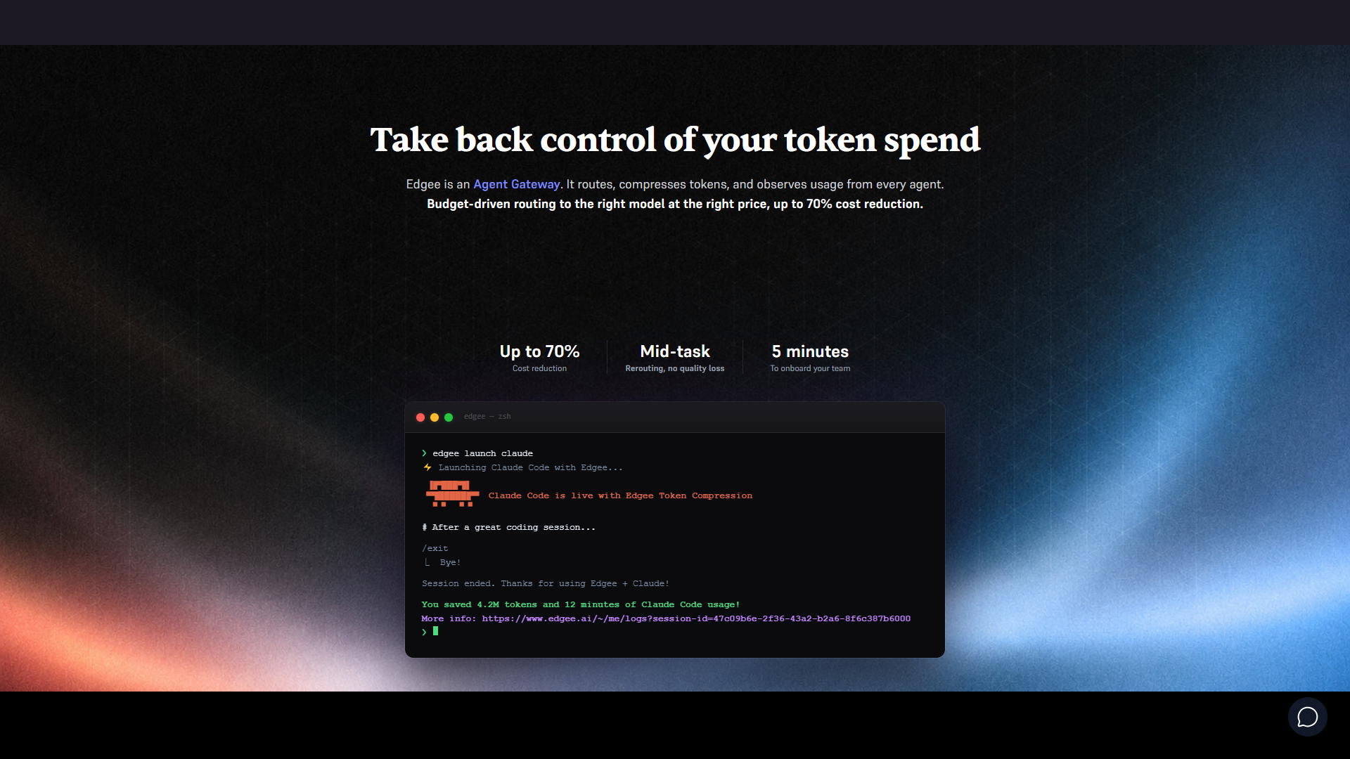 Edgee product screenshot
