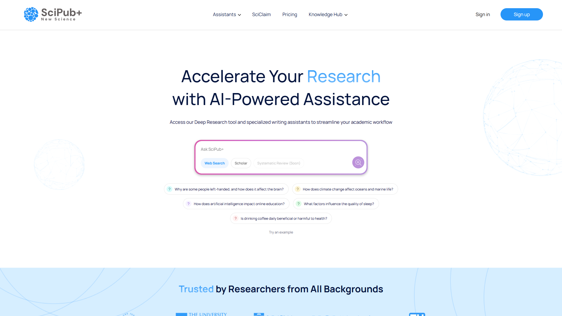 SciPubPlus product screenshot