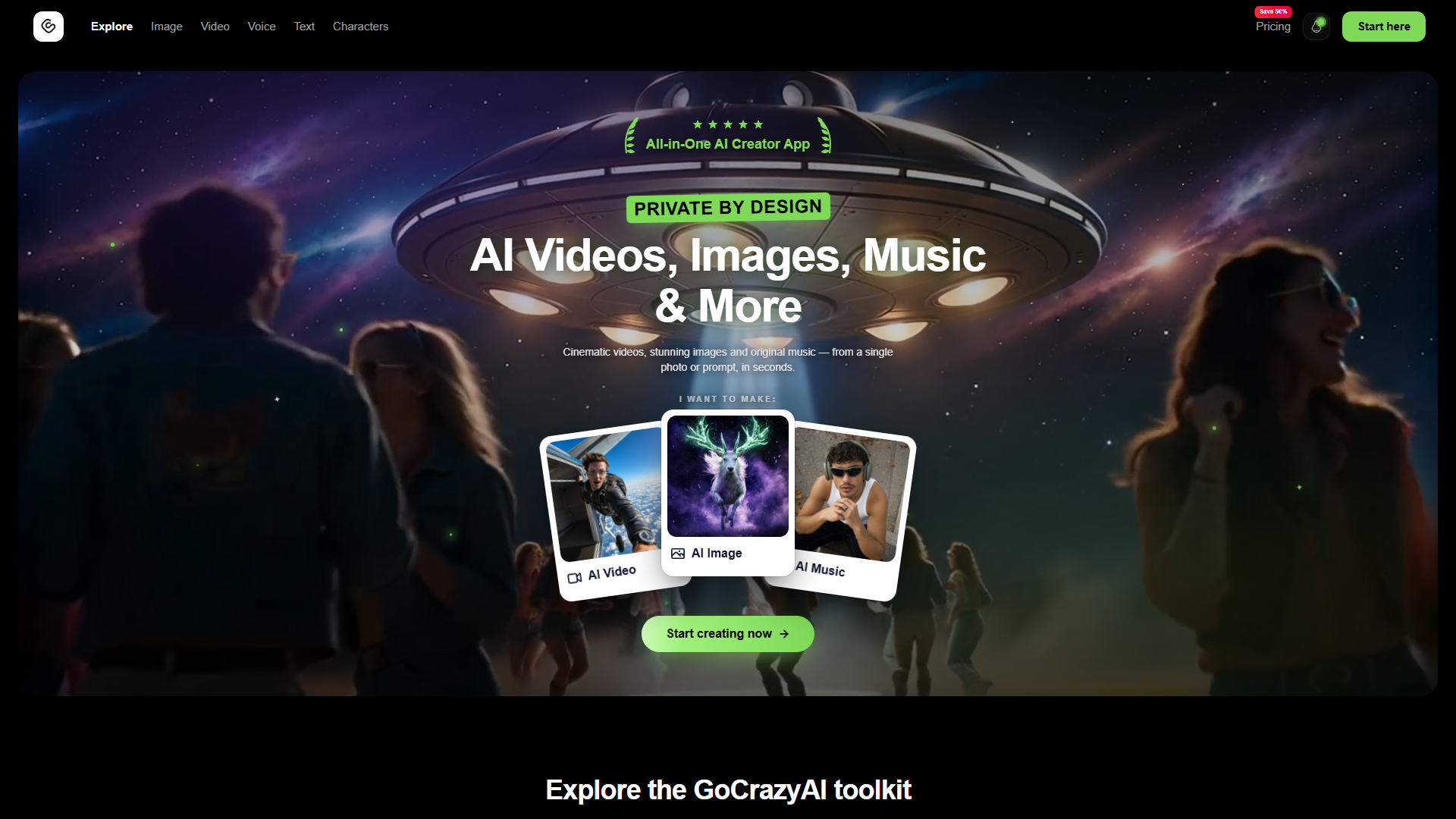GoCrazy AI product screenshot