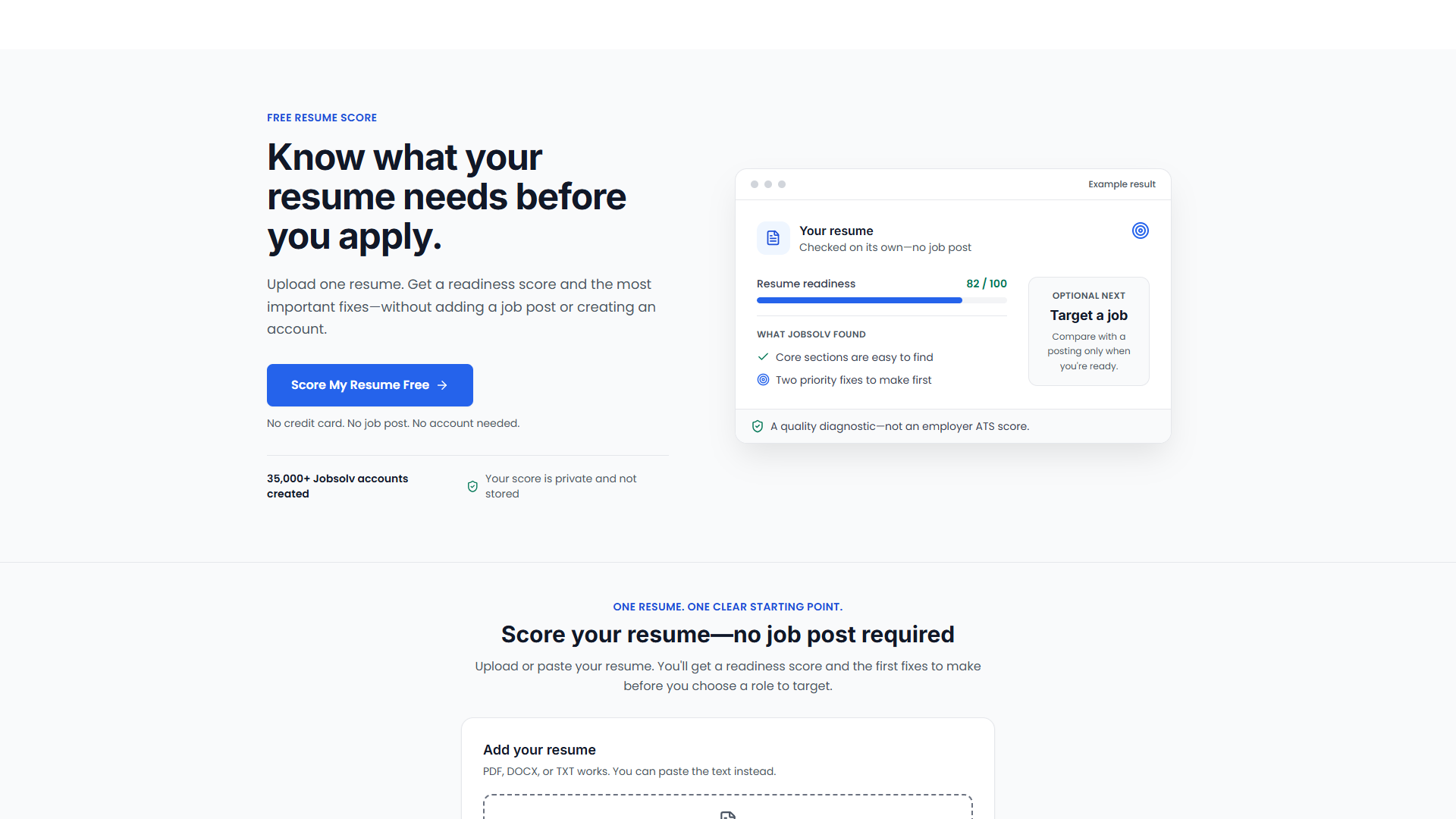 JobSolv product screenshot