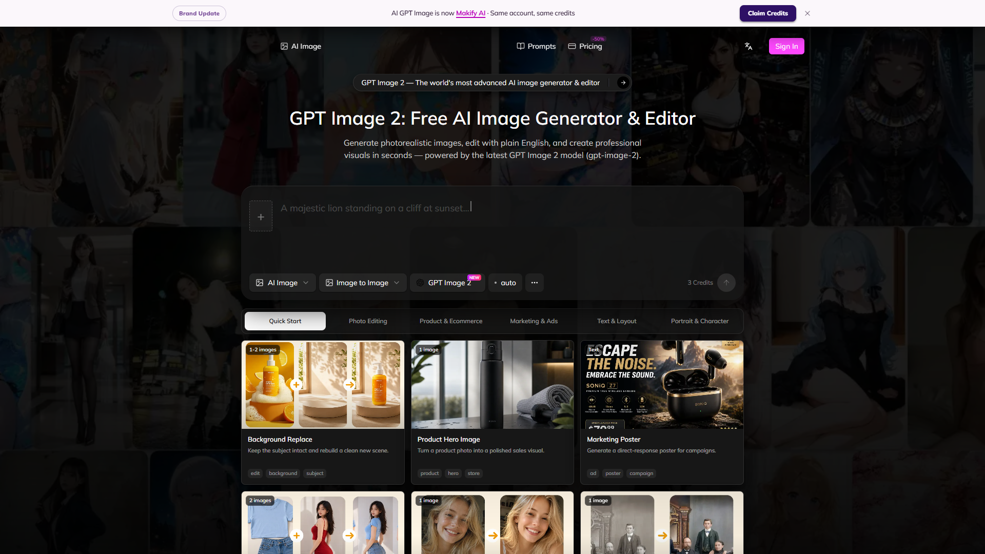 GPT Image 2 AI product screenshot
