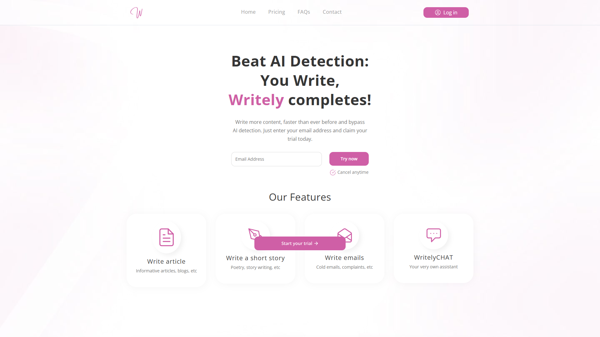 Writely product screenshot