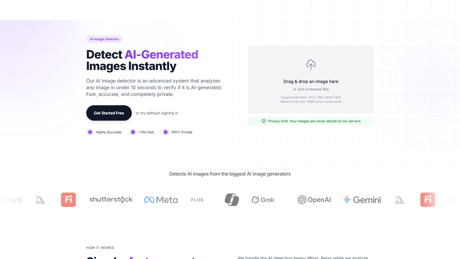 AI Image Detector product screenshot