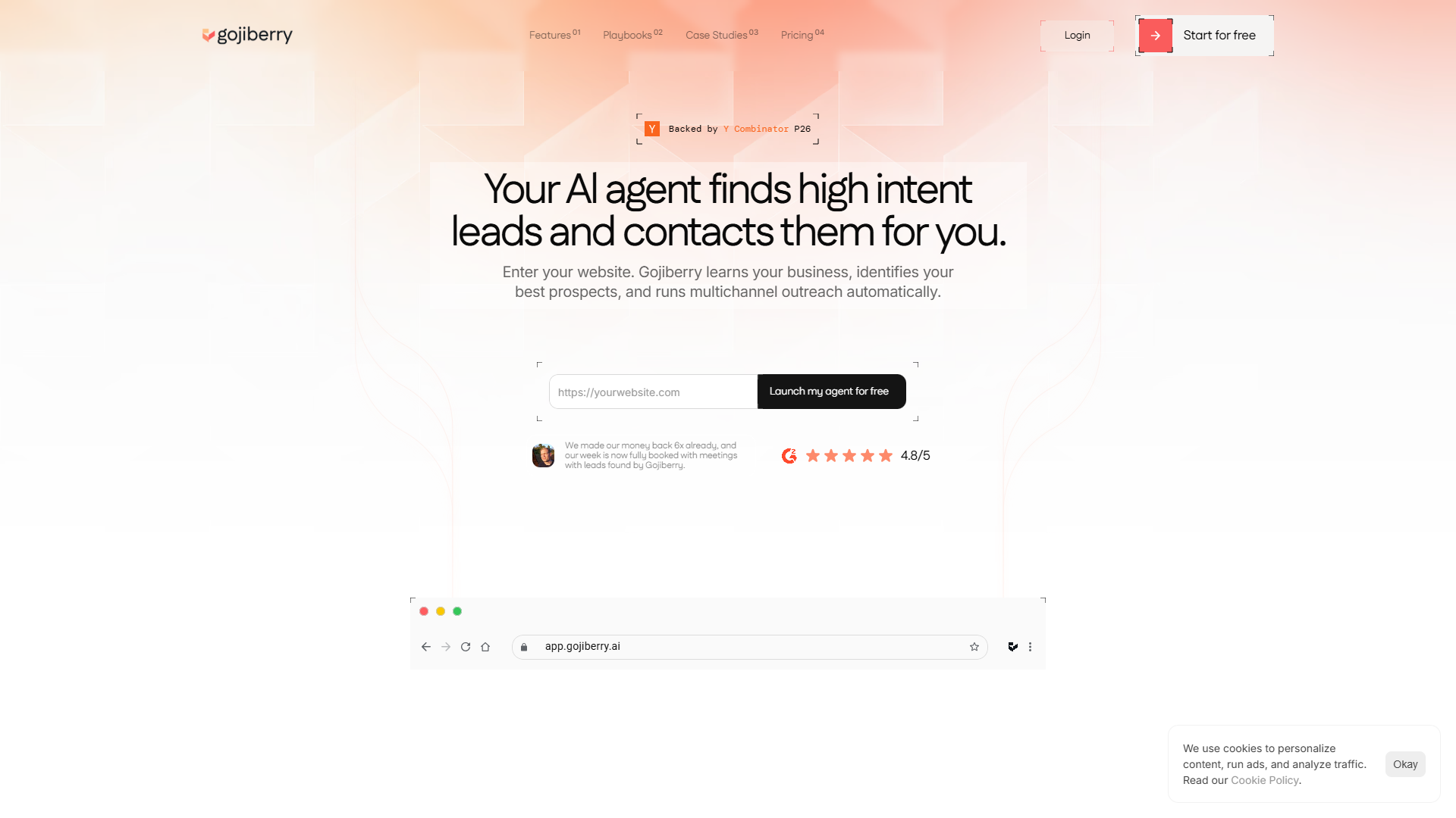 Gojiberry AI product screenshot