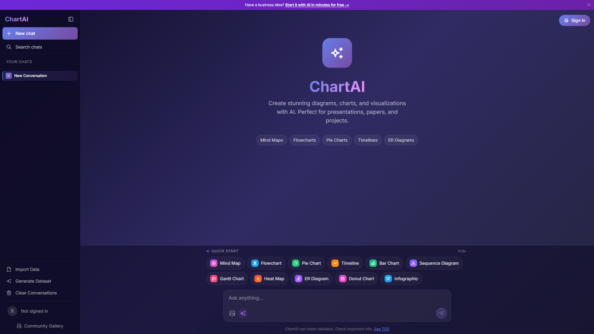 ChartAI product screenshot