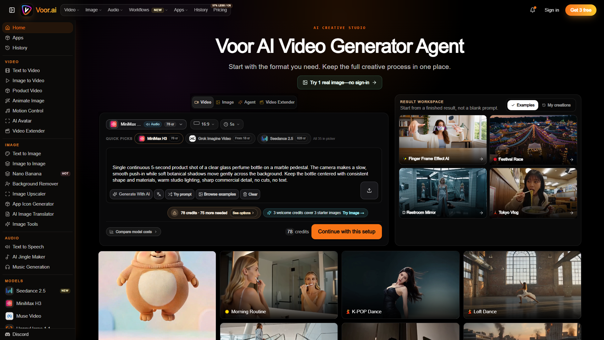 Voor AI product screenshot