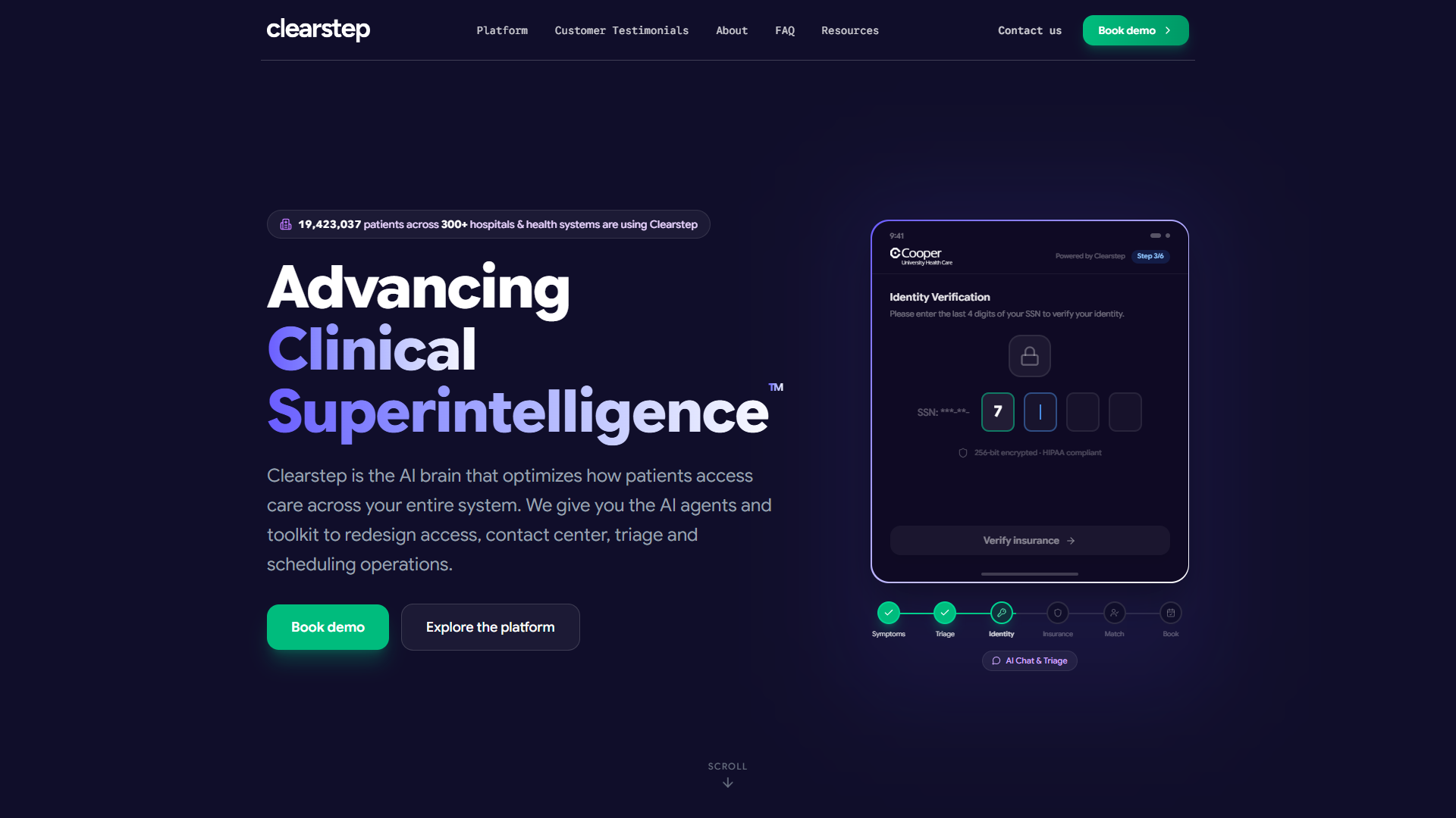Clearstep product screenshot