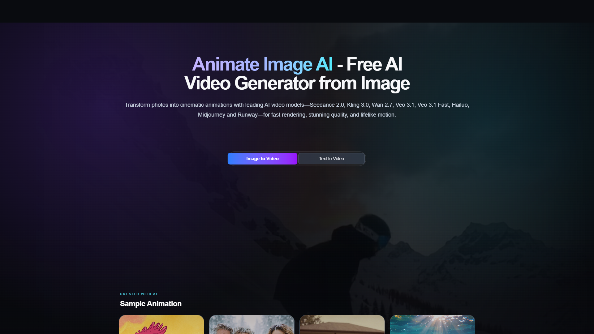 Animate Image AI product screenshot