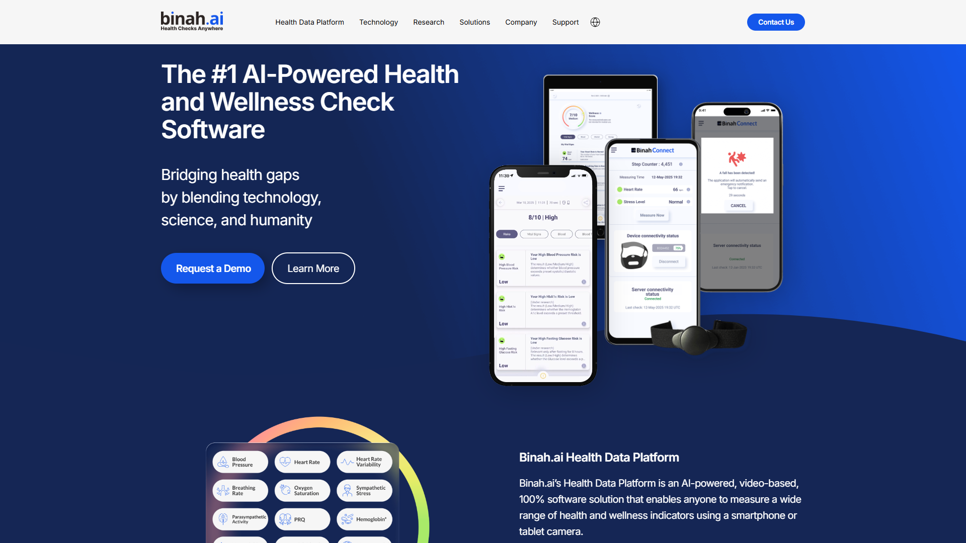 Binah.ai product screenshot