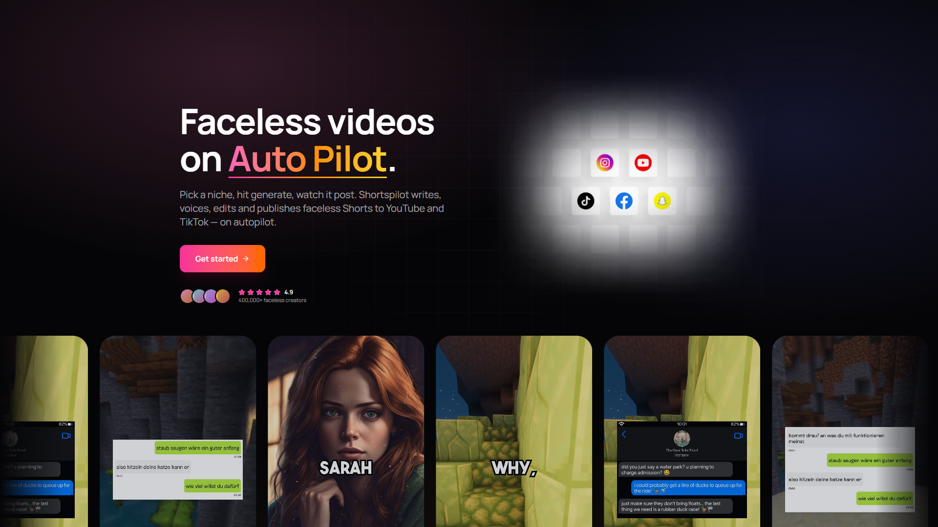 Shortspilot AI product screenshot