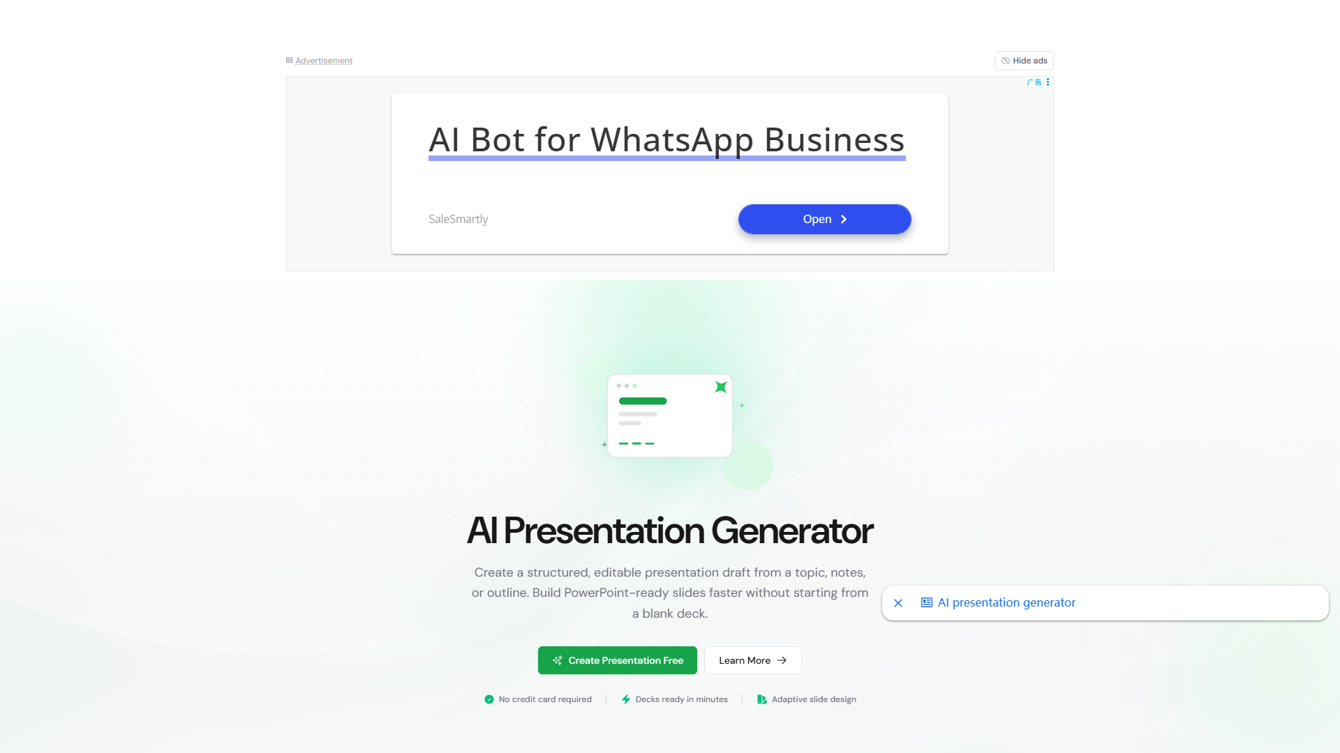 SlideAI product screenshot