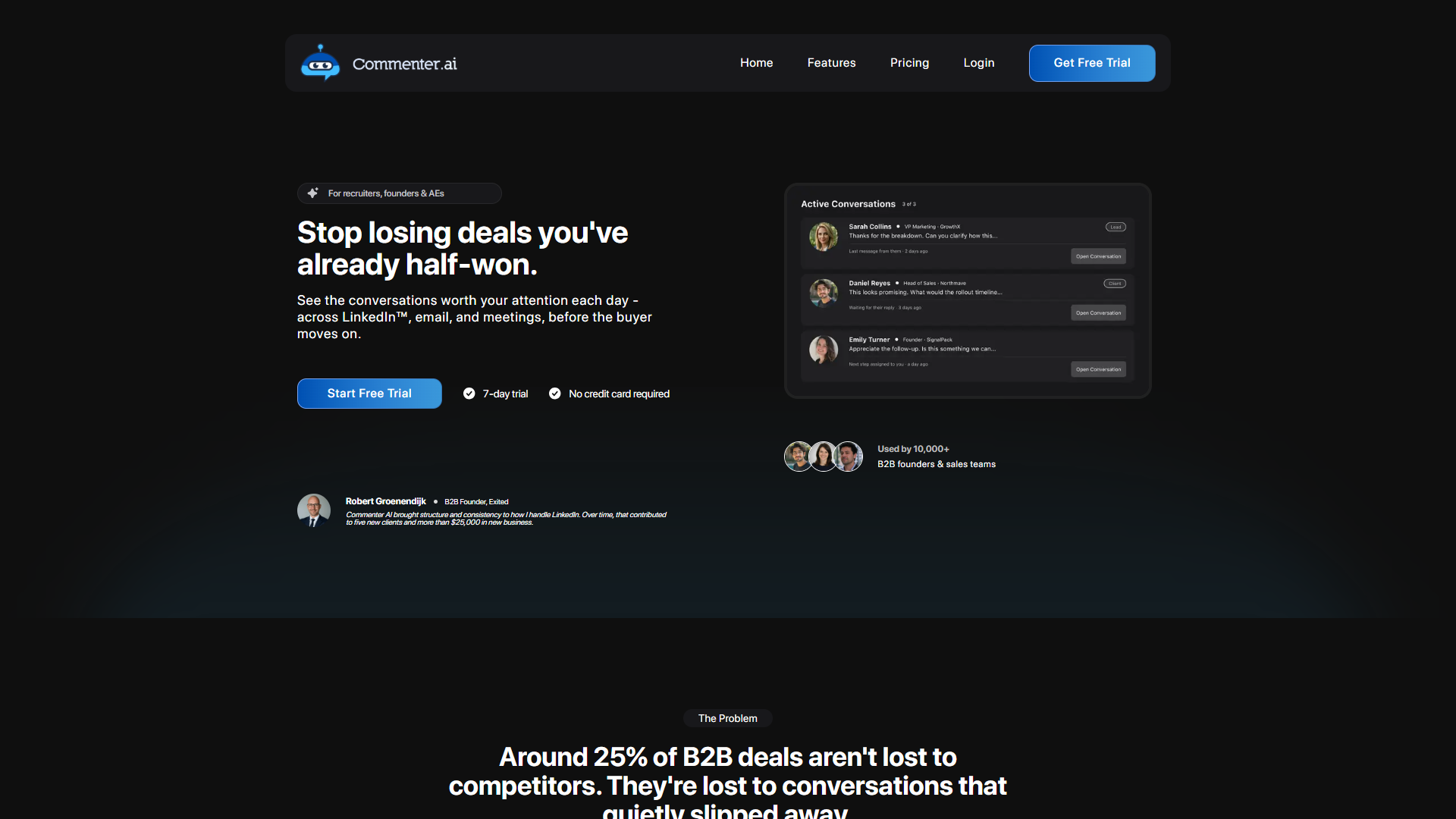 Commenter AI product screenshot