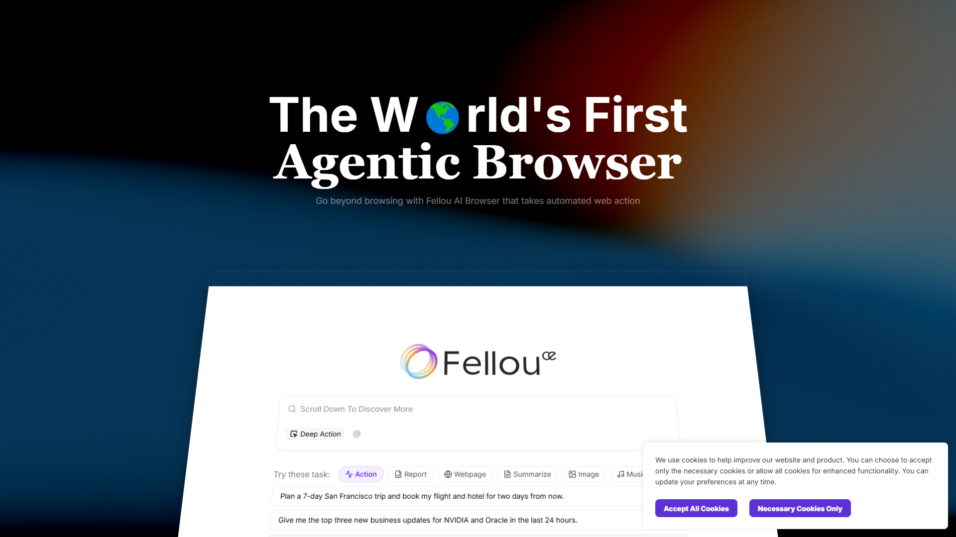 Fellou product screenshot