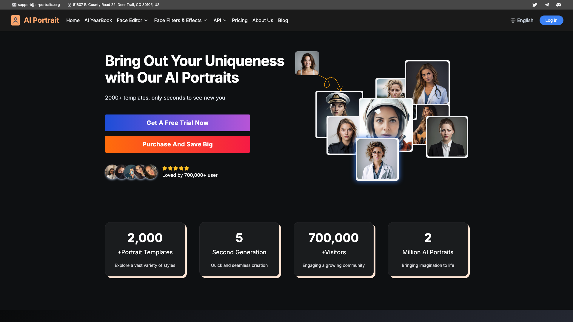 AI Portraits product screenshot