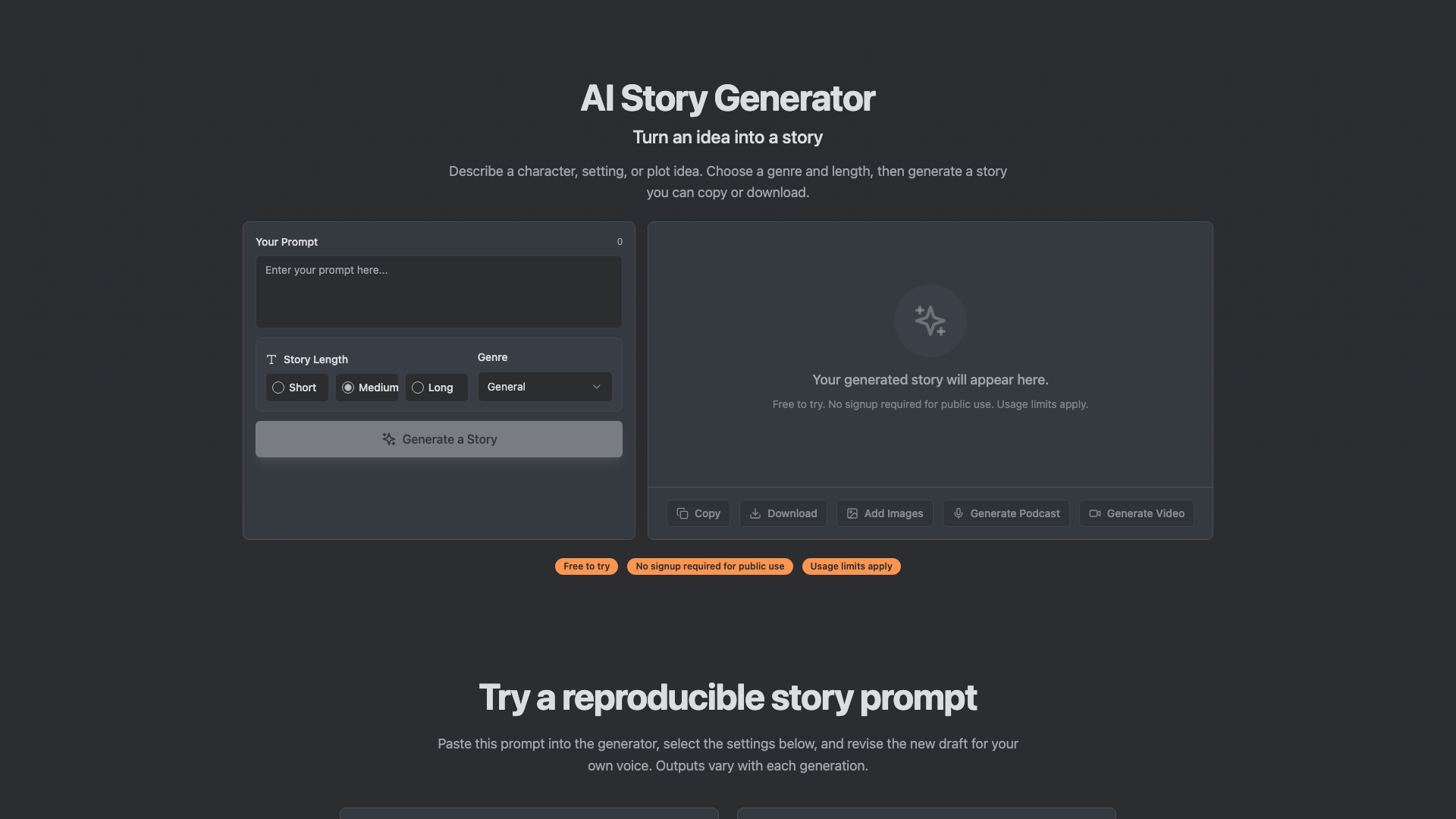 Story321 product screenshot